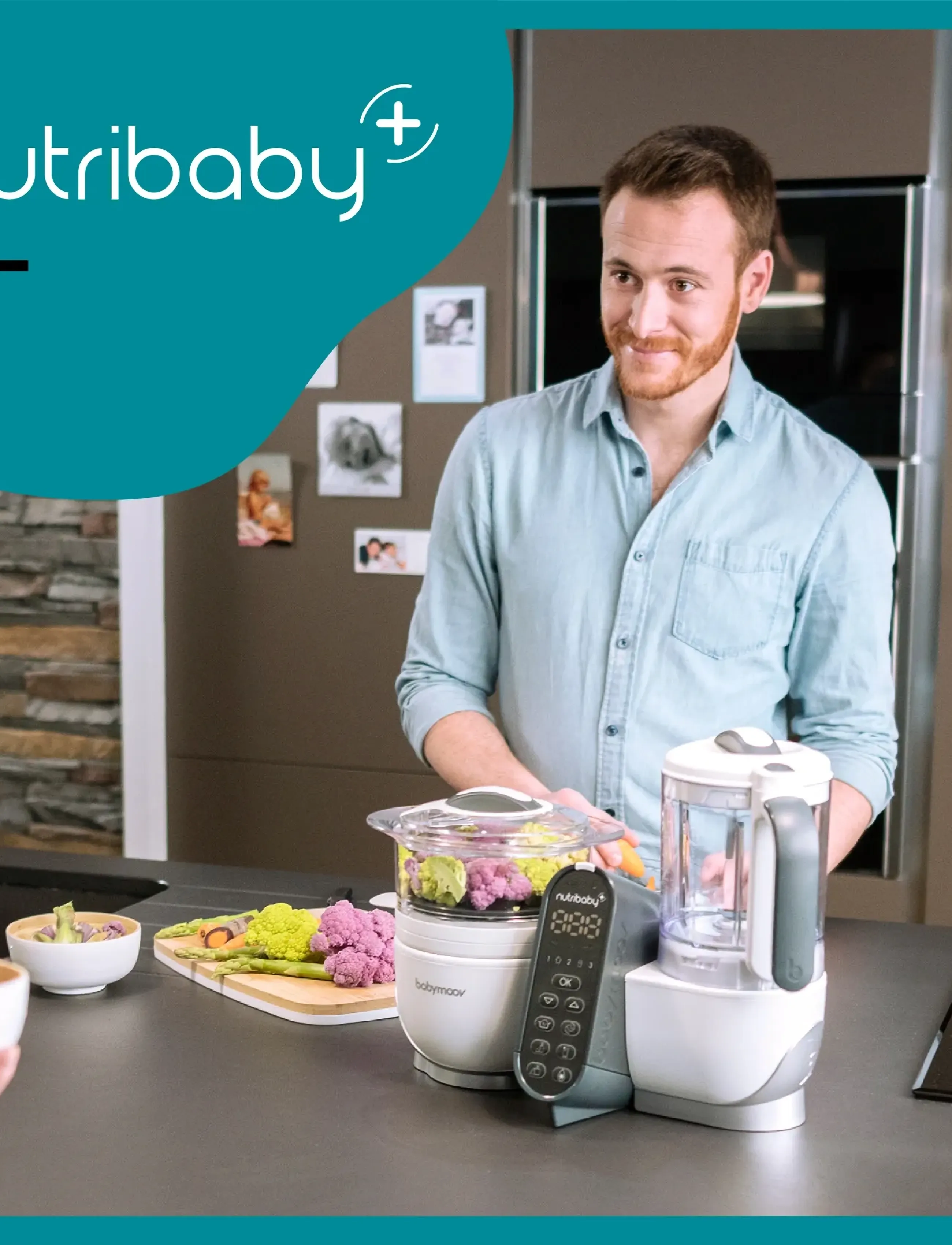 BabyMoov Bundle Nutribaby+ Isy Pouches, One Size, Baby Feeding, Weiß - Sterilization & Heating, Kinder