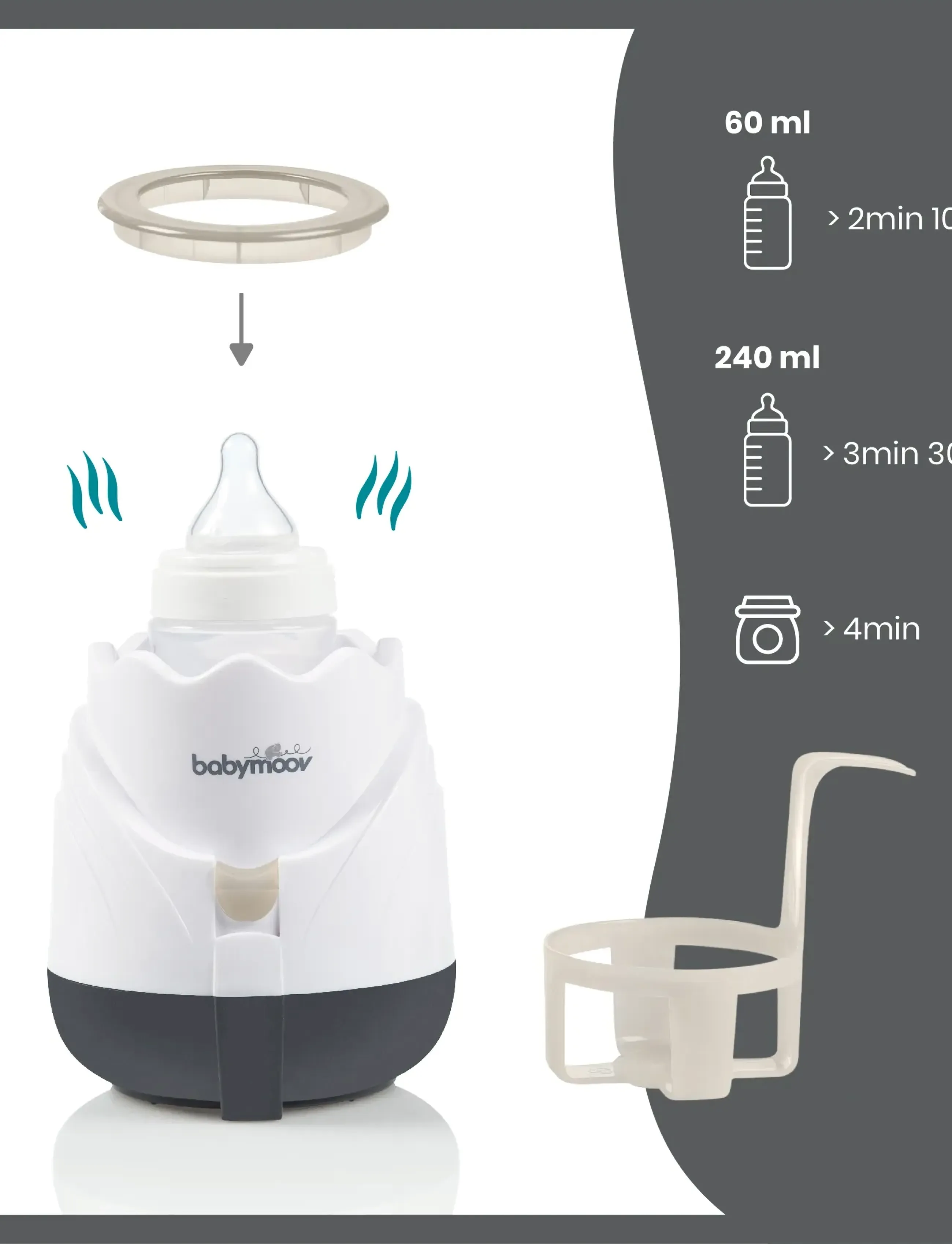 BabyMoov - TULIP BOTTLE WARMER - füttern - white - 3