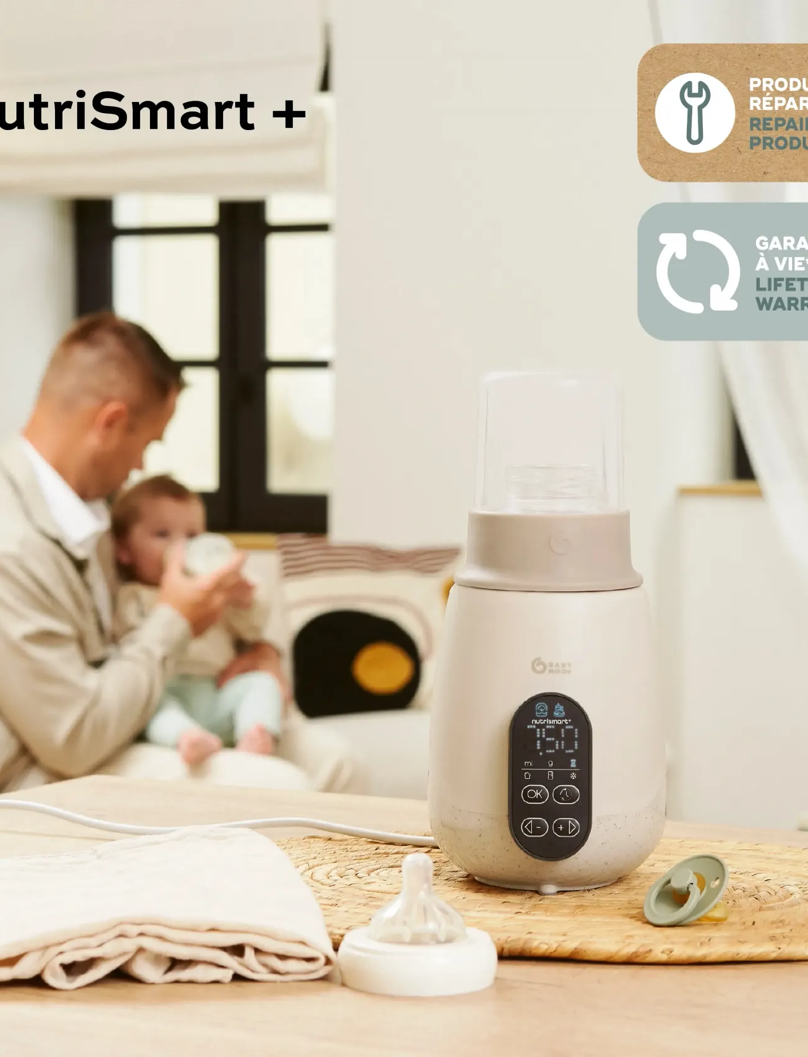 BabyMoov Nutrismart+ Bottlewarmer And Steriliser, One Size, Baby Feeding, Beige - Sterilization & Heating, Kinder