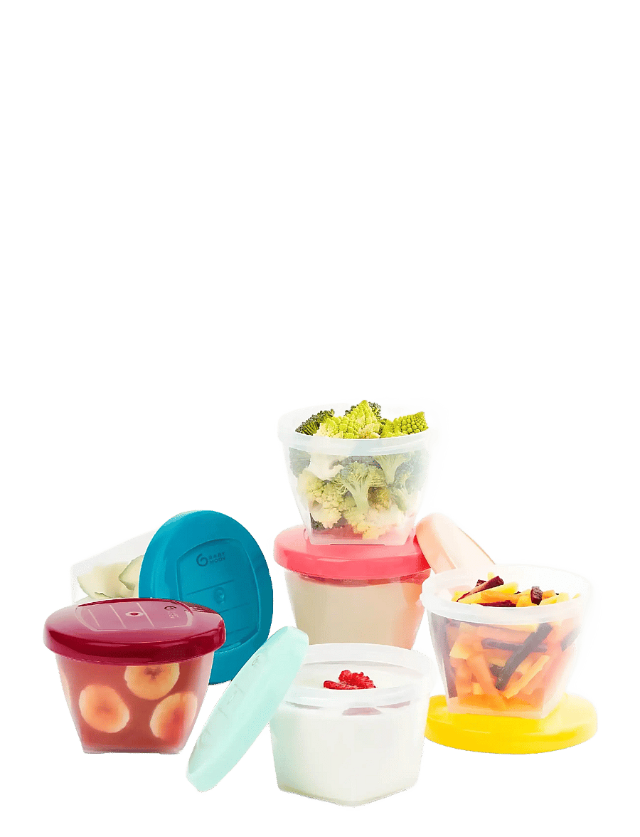 BabyMoov - BABYBOLS 6 x 180 ML - opbevaringsbøtter til babymad - multi - 1