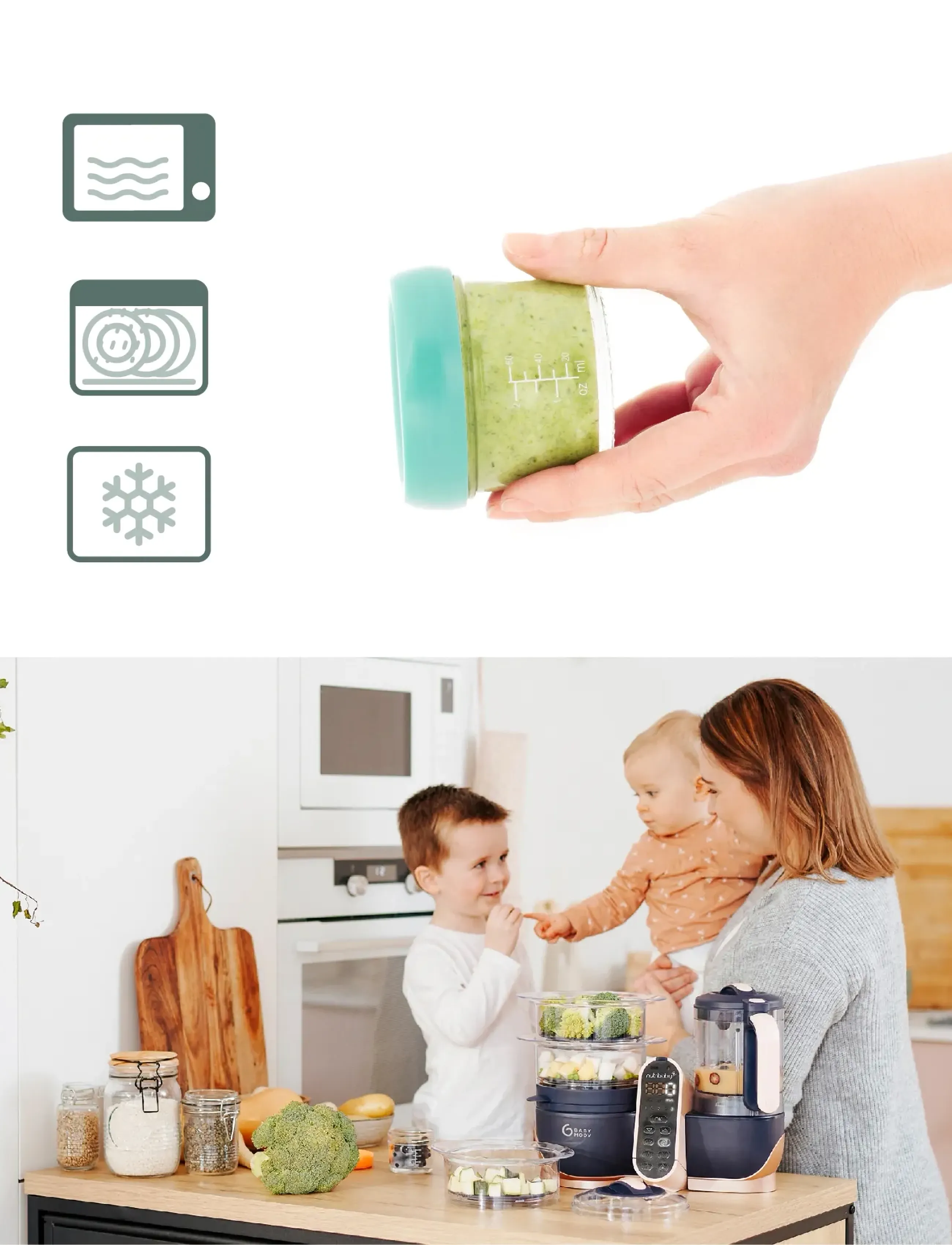 BabyMoov - GLASS BABYBOLS MULTISET - contenants de nourriture pour bébé - multi - 3