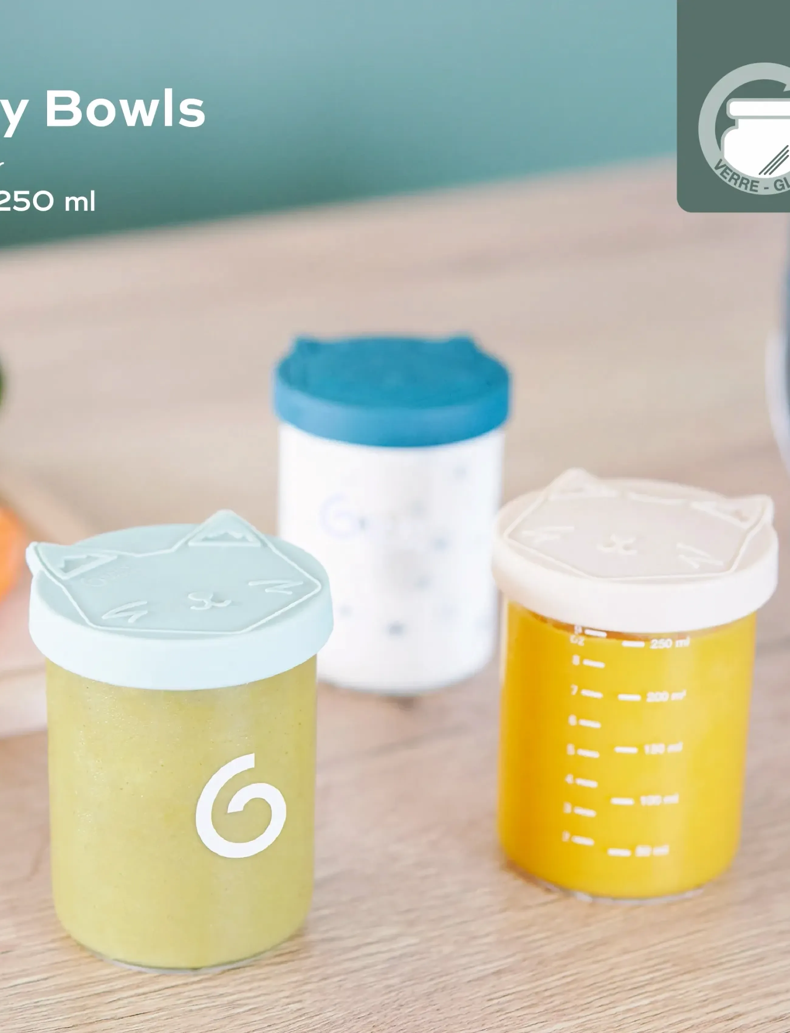 BabyMoov Isy'bowls 6 X 250 ml, 6X 250ml, Multi/patterned, Baby Feeding > Baby Food Containers, Børn