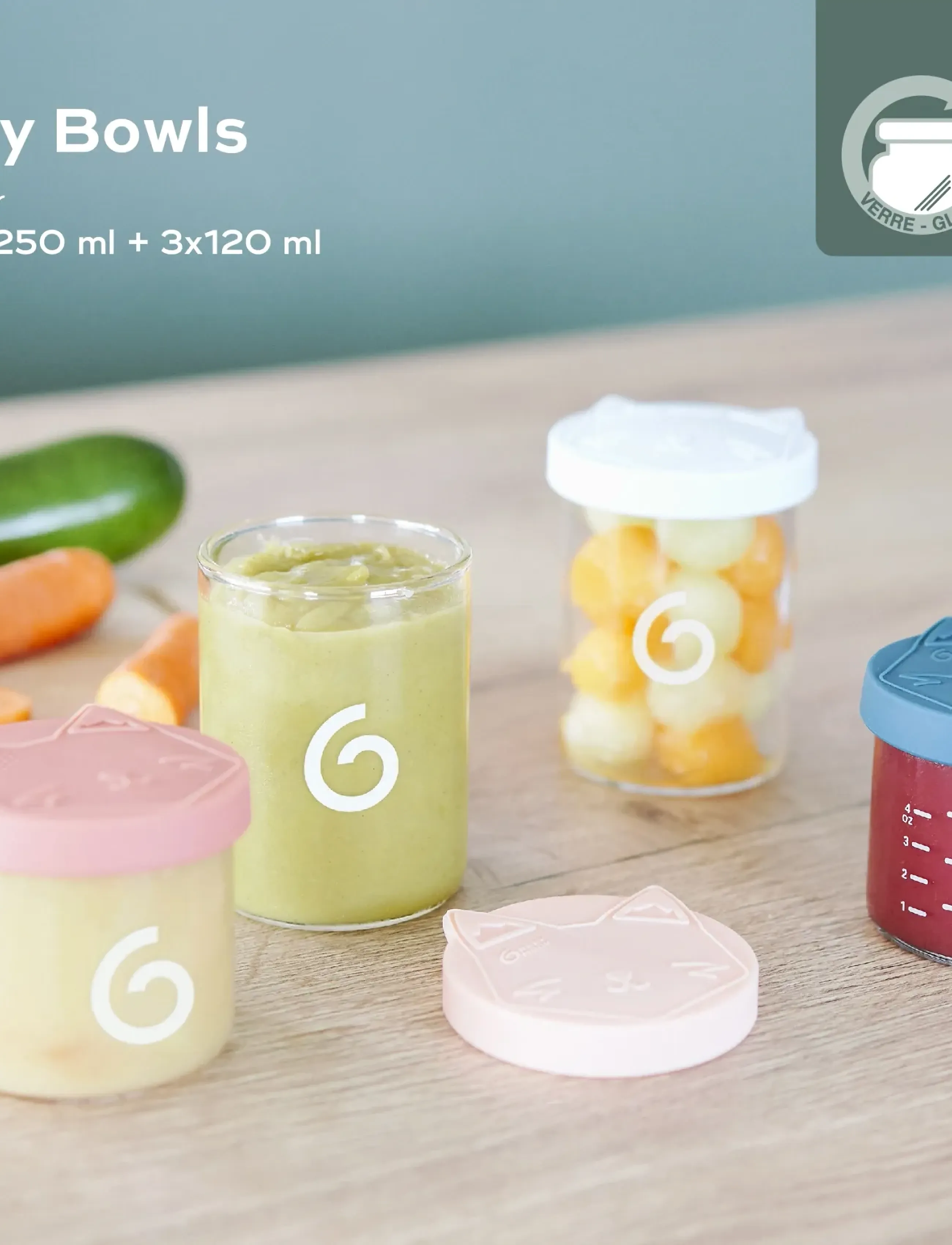 BabyMoov Isy'bowls Multiset, MULTISET:3X 120ml+6X 250ml, Multi/patterned, Baby Feeding > Baby Food Containers, Børn