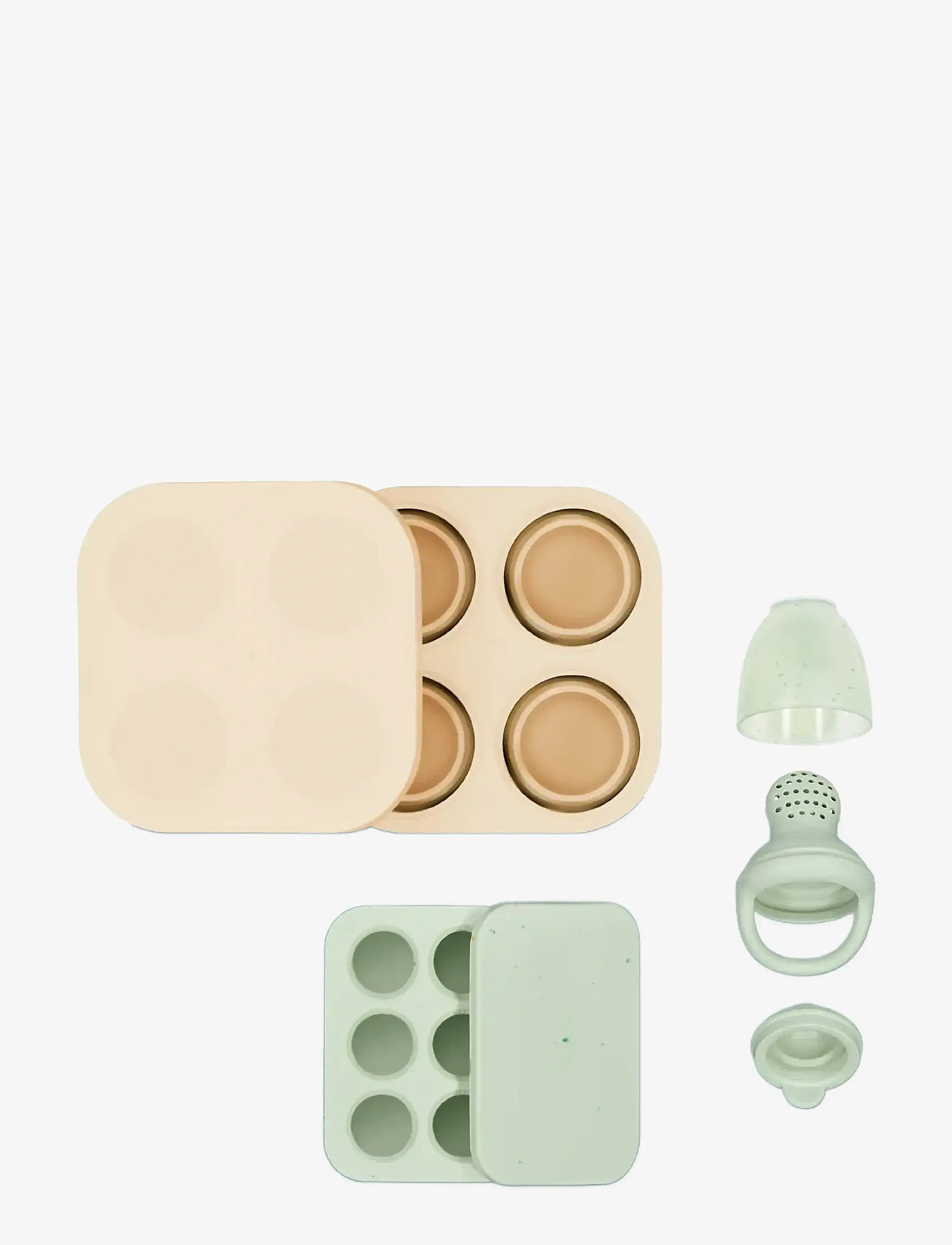 BabyMoov - Silicone containers and Feeder set - behälter für babynahrung - green/pink - 2
