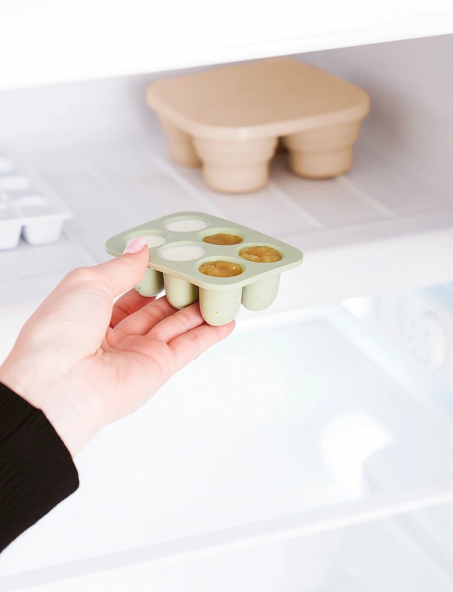 BabyMoov - Silicone containers and Feeder set - matlådor - green/pink - 3