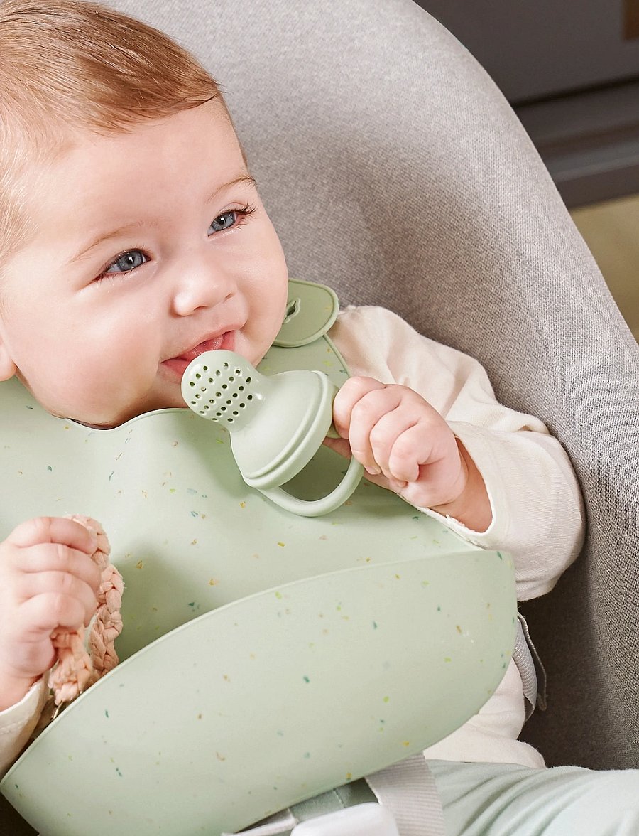 BabyMoov - Silicone containers and Feeder set - matlådor - green/pink - 5