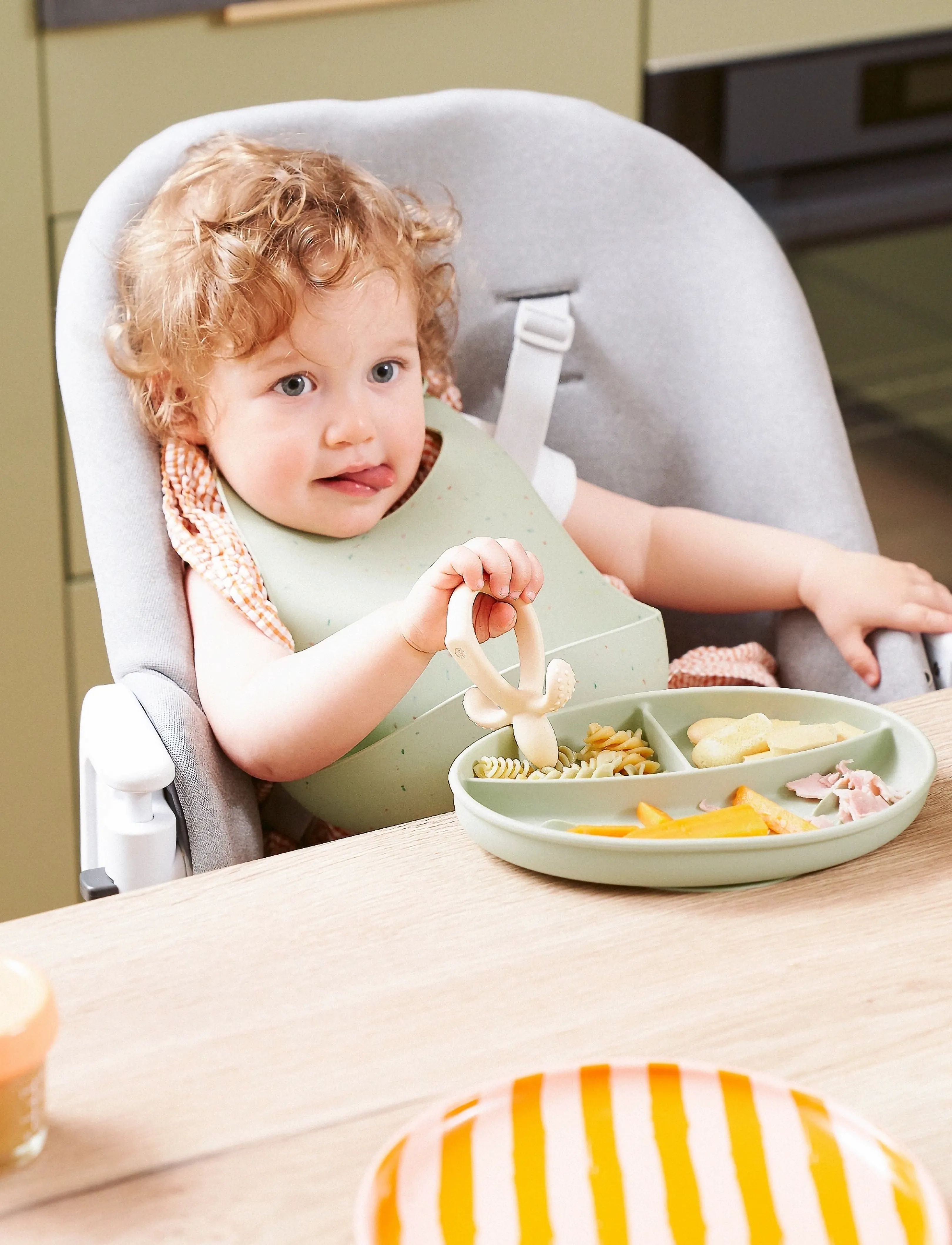 BabyMoov Devided Plate Green, One Size, Plates & Bowls, Grün - Plates, Kinder