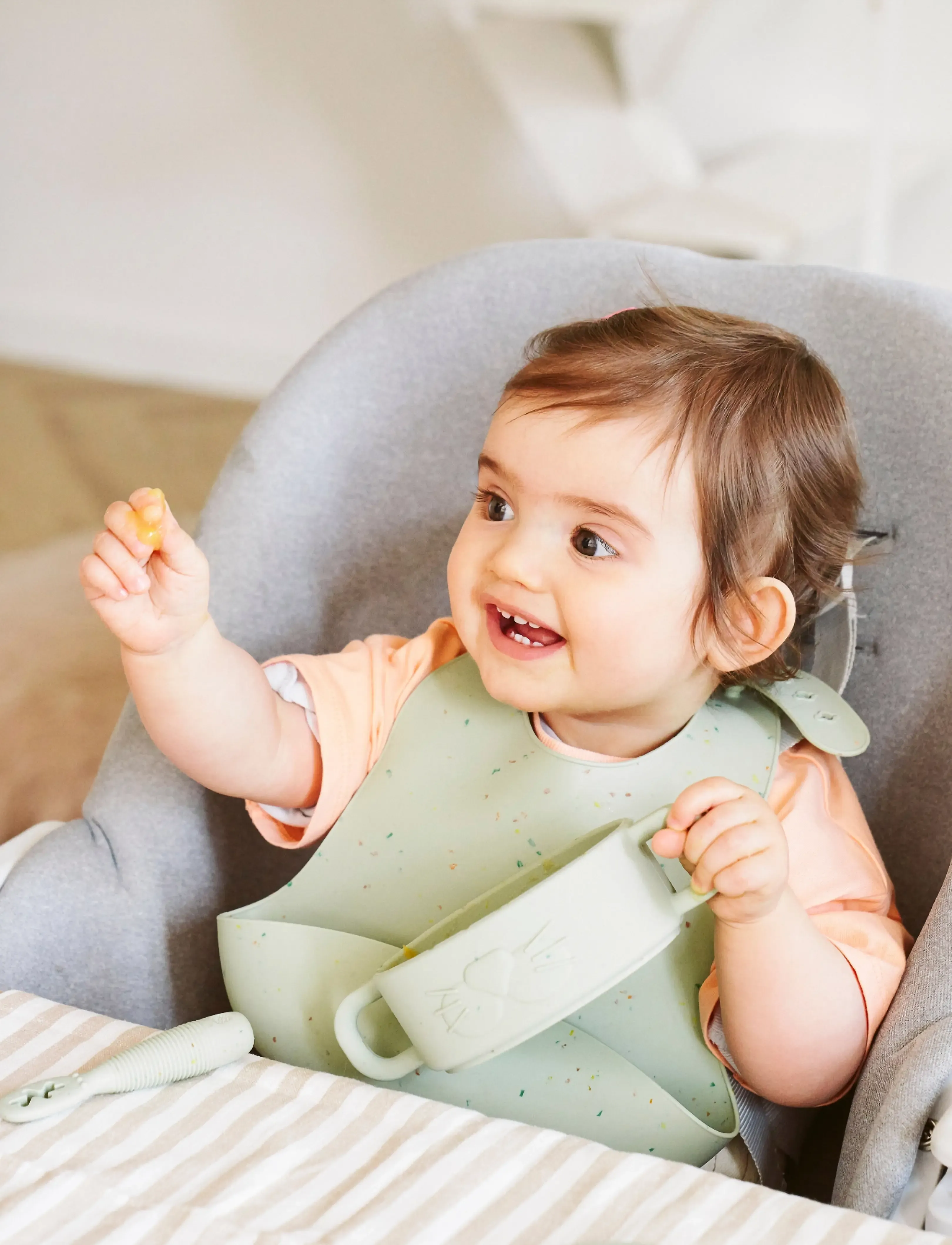BabyMoov Baby First Meal Set Mini Arty, One Size, Time, Grün - Dinner Sets, Kinder