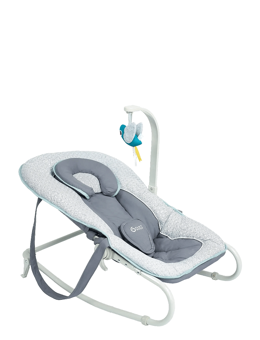 BabyMoov - GRAPHIK BOUNCER BLUE - skråstole - blue - 1