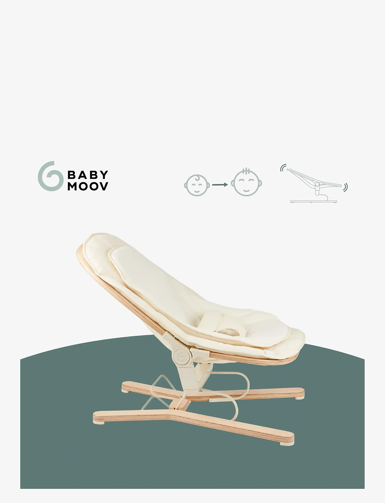 BabyMoov - Swoon Flow Bouncer - babywippen - white - 2