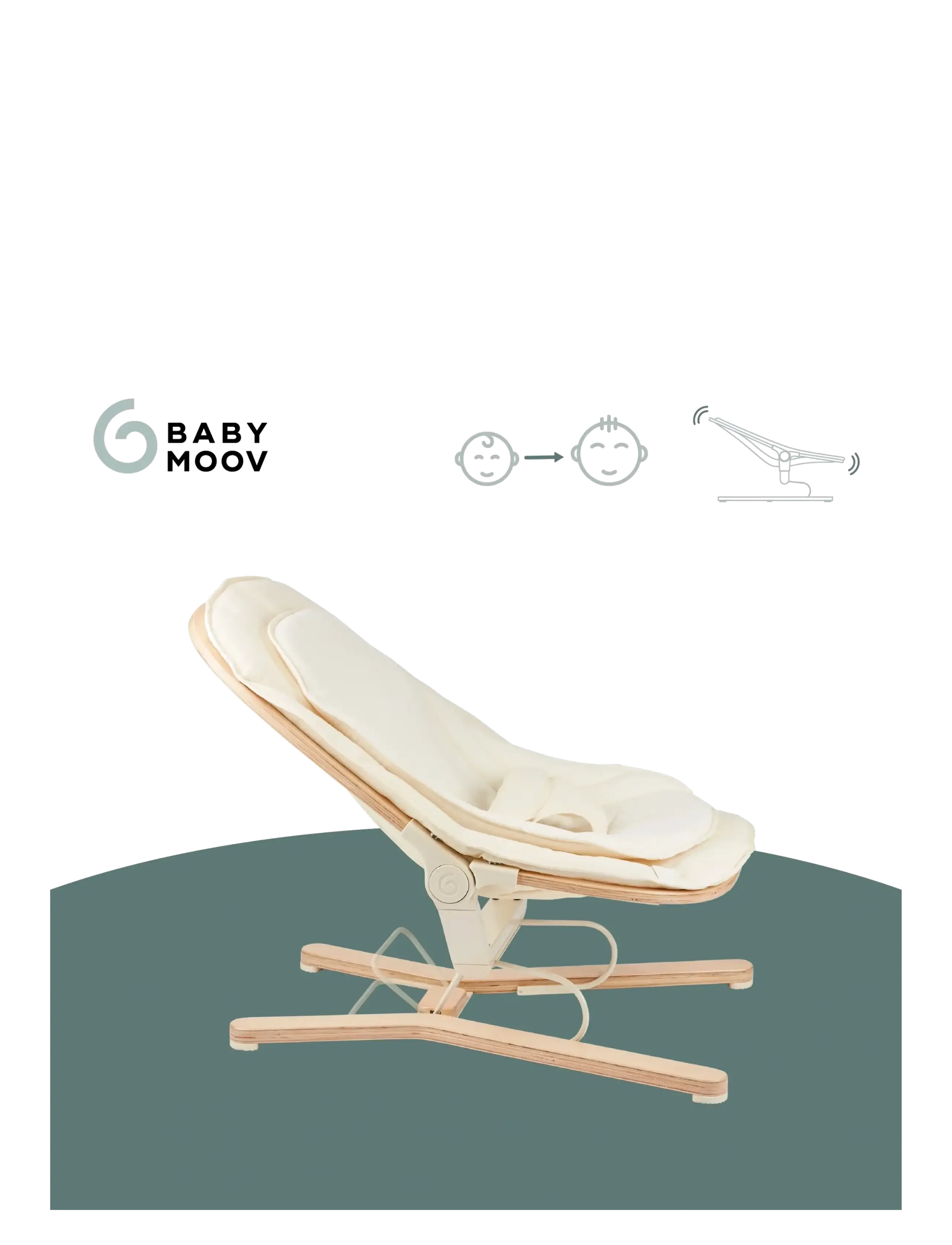 BabyMoov - Swoon Flow Bouncer - babysitters - white - 2