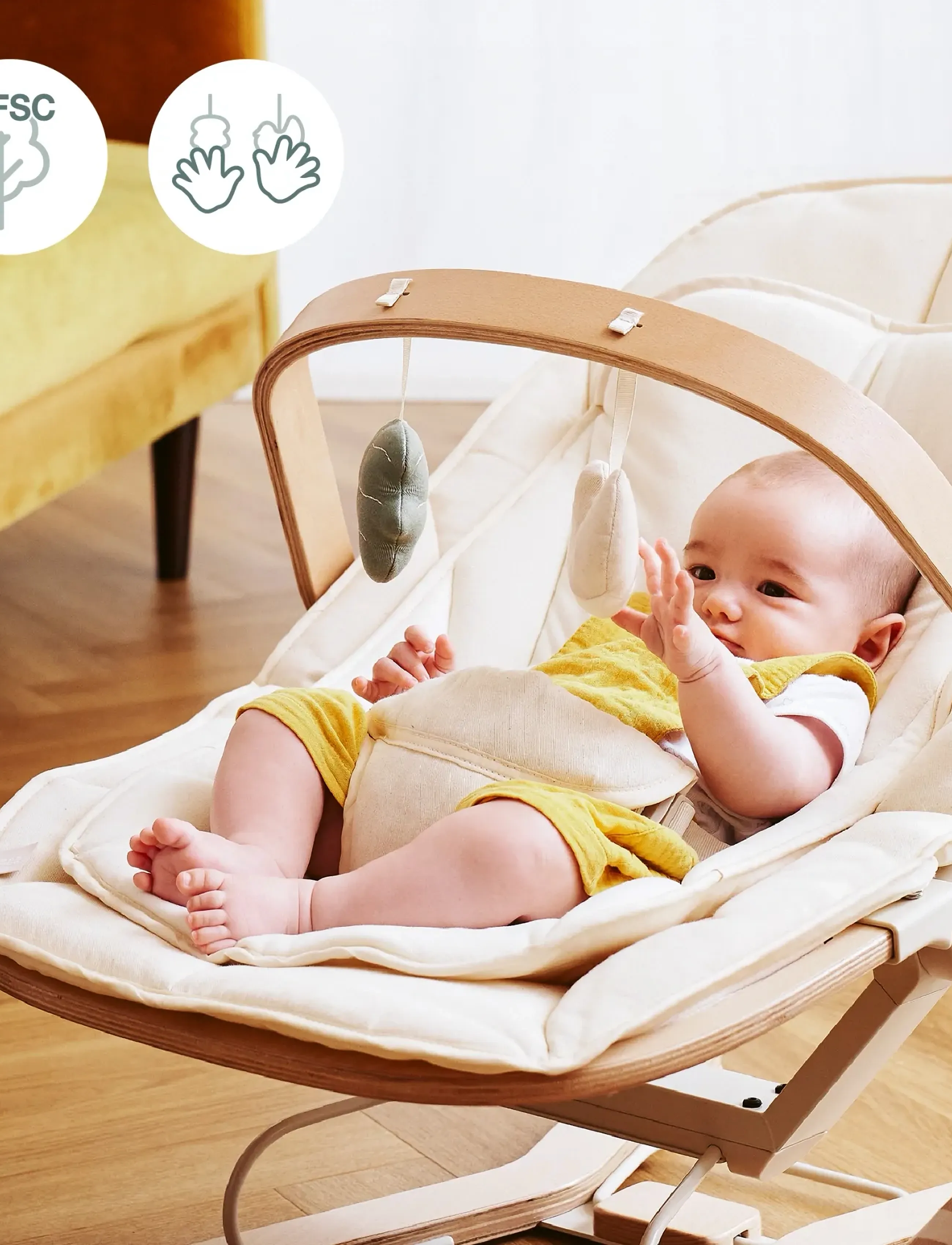 BabyMoov - Swoon Flow  bouncer Play Arch - baby uro - white - 4