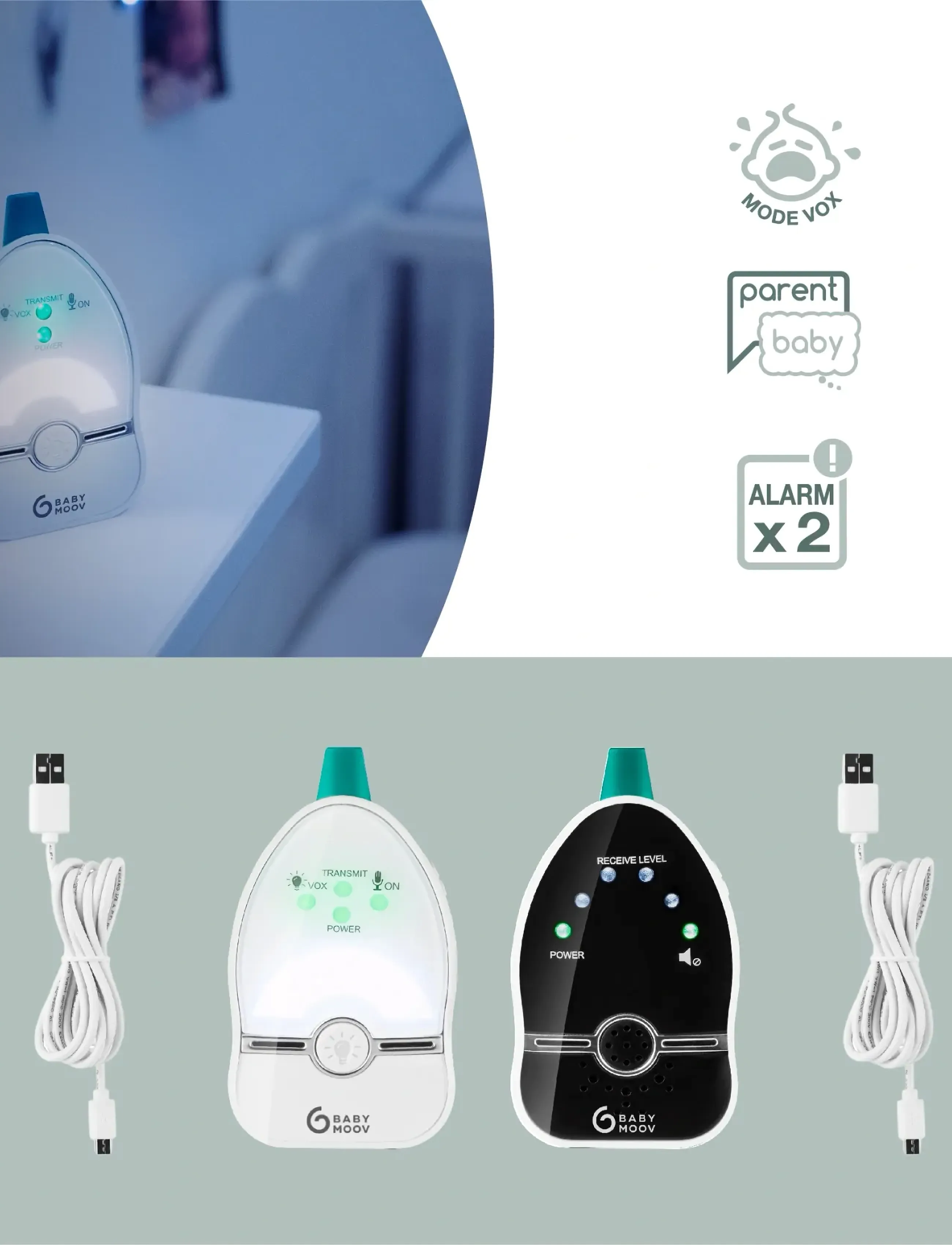 BabyMoov - EASY CARE - babyphone - white - 3