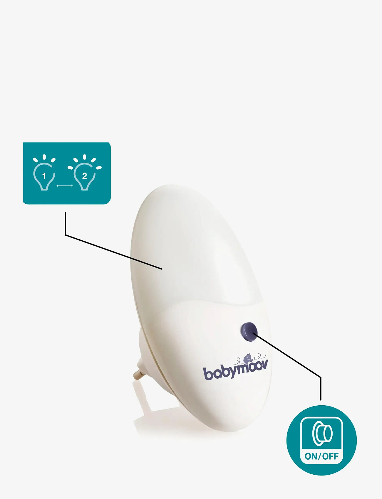 BabyMoov - WALL  NIGHTLIGHT - Öölambid - white - 2