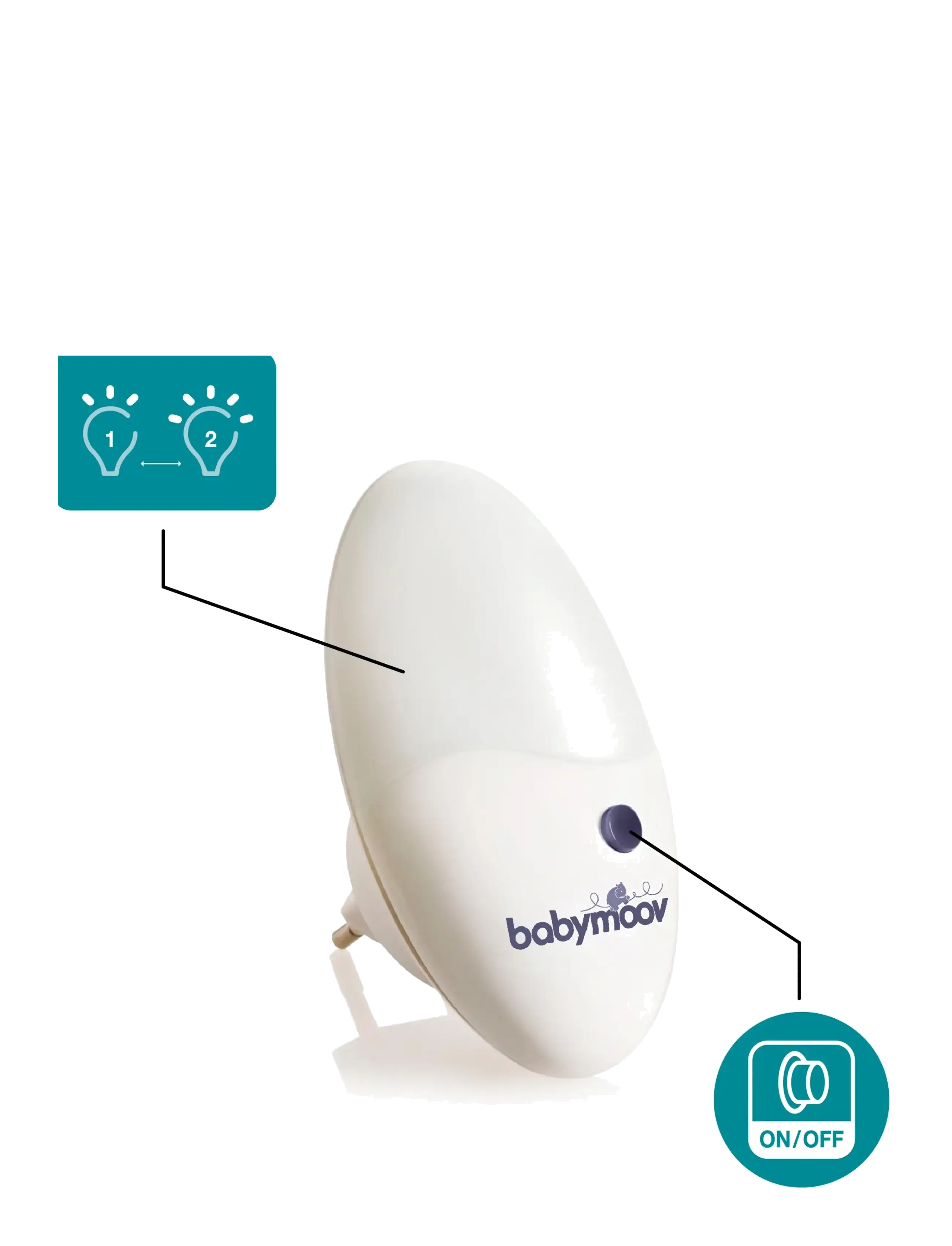 BabyMoov - WALL  NIGHTLIGHT - nattlampor - white - 2