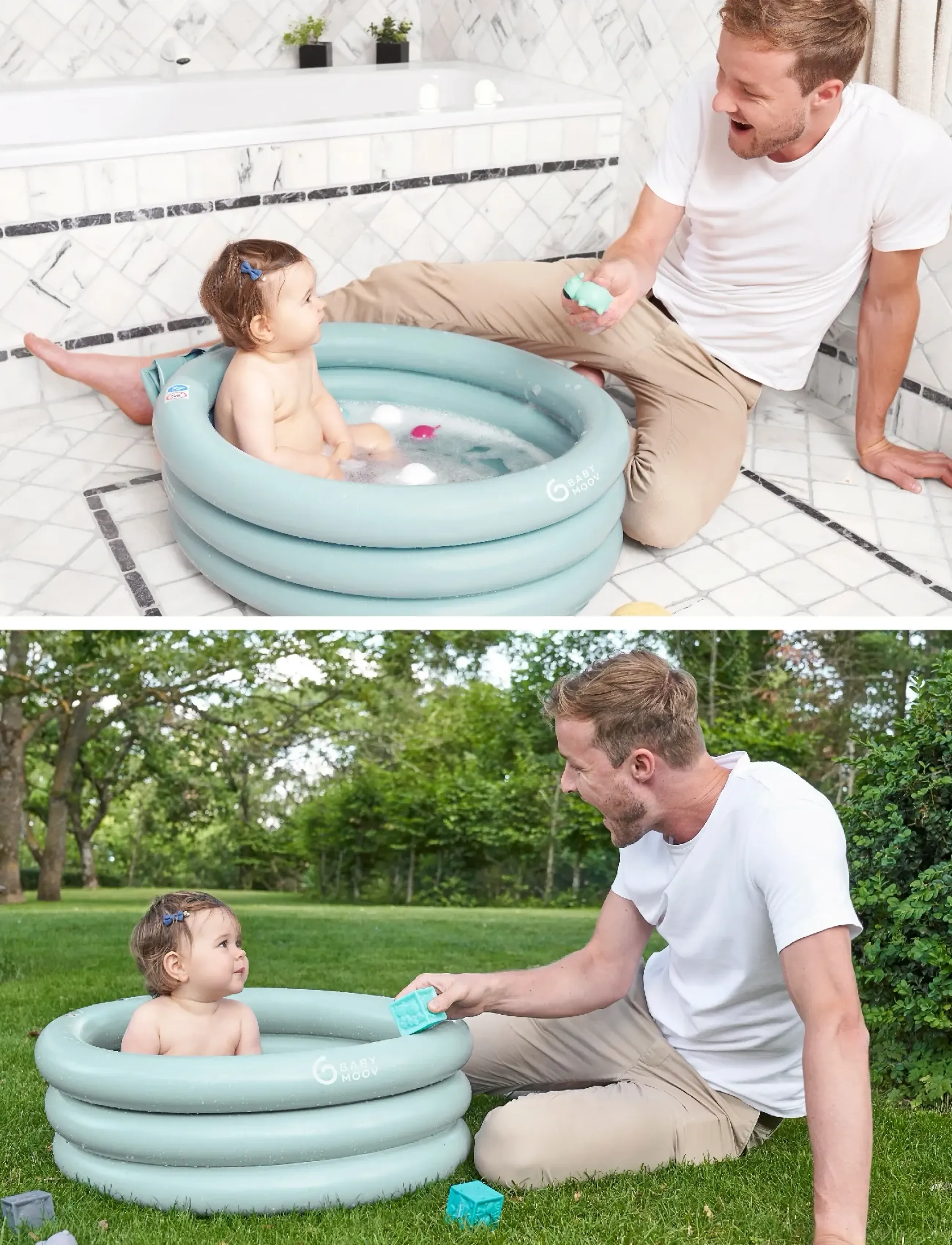 BabyMoov - INFLATABLE BATHTUB AQUADOTS - badekar og tilbehør - aqua dots - 4