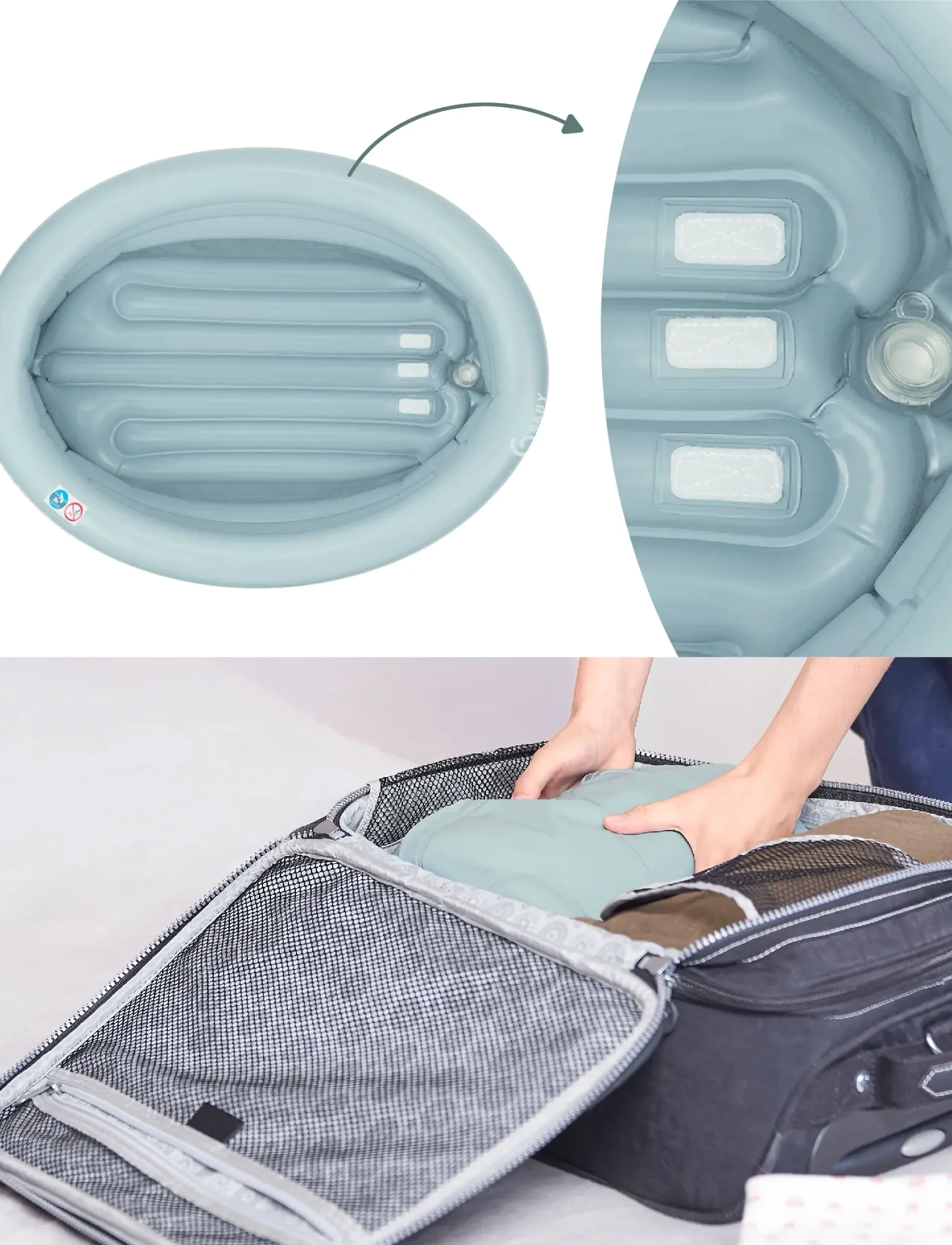 BabyMoov - INFLATABLE BATHTUB AQUADOTS - badekar og tilbehør - aqua dots - 5