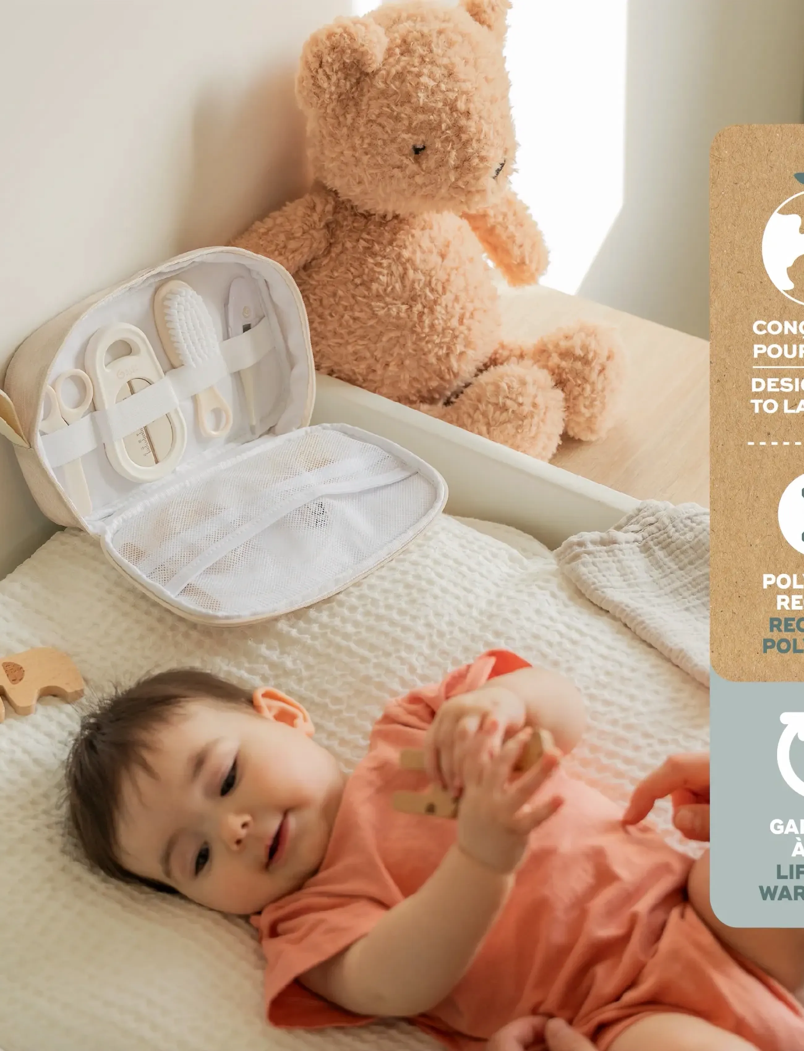 BabyMoov Grooming Set Sand, One Size, Care & Hygiene, Beige - Baby Accessories, Kinder