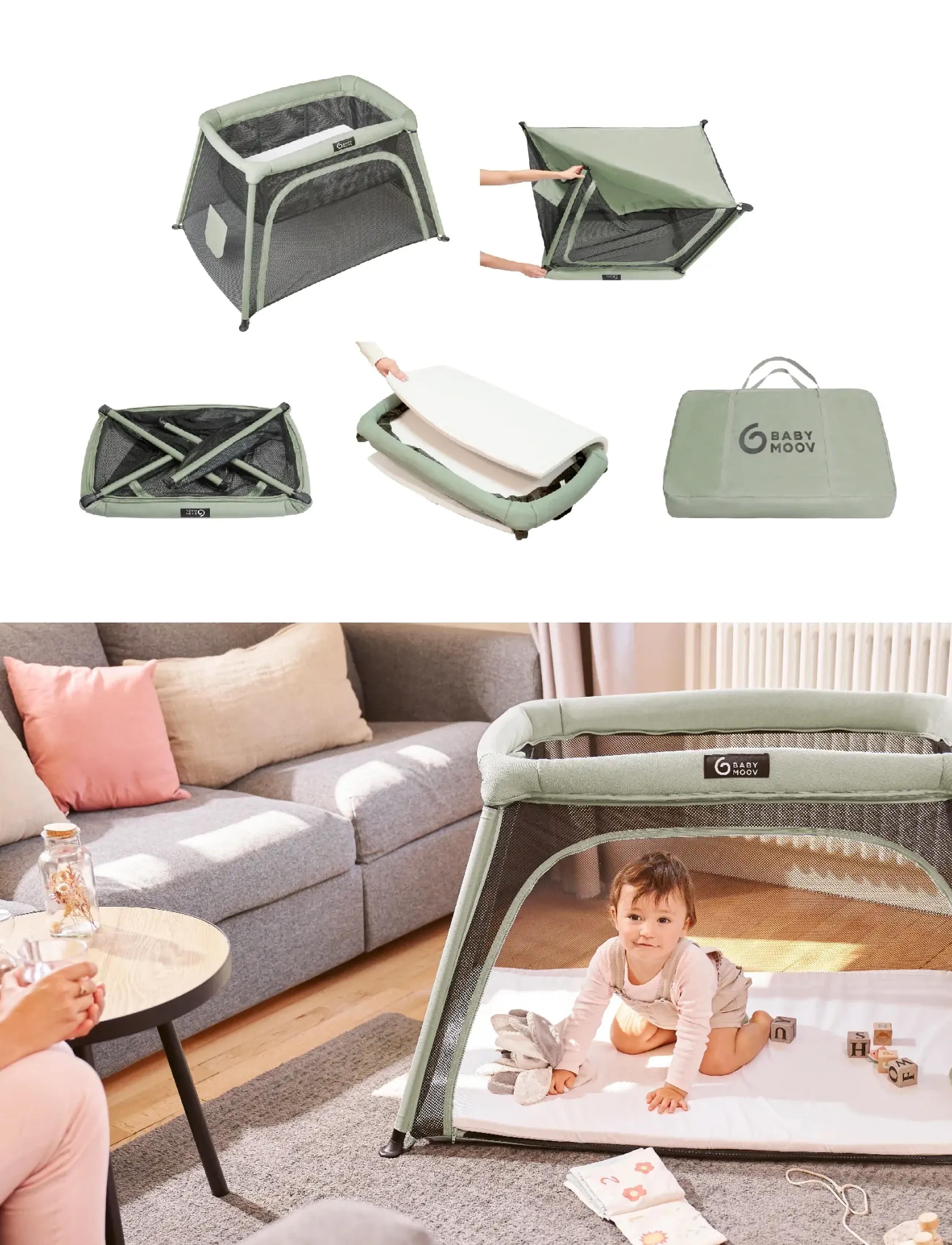 BabyMoov - MOOV & COMFY - resesängar - green - 2