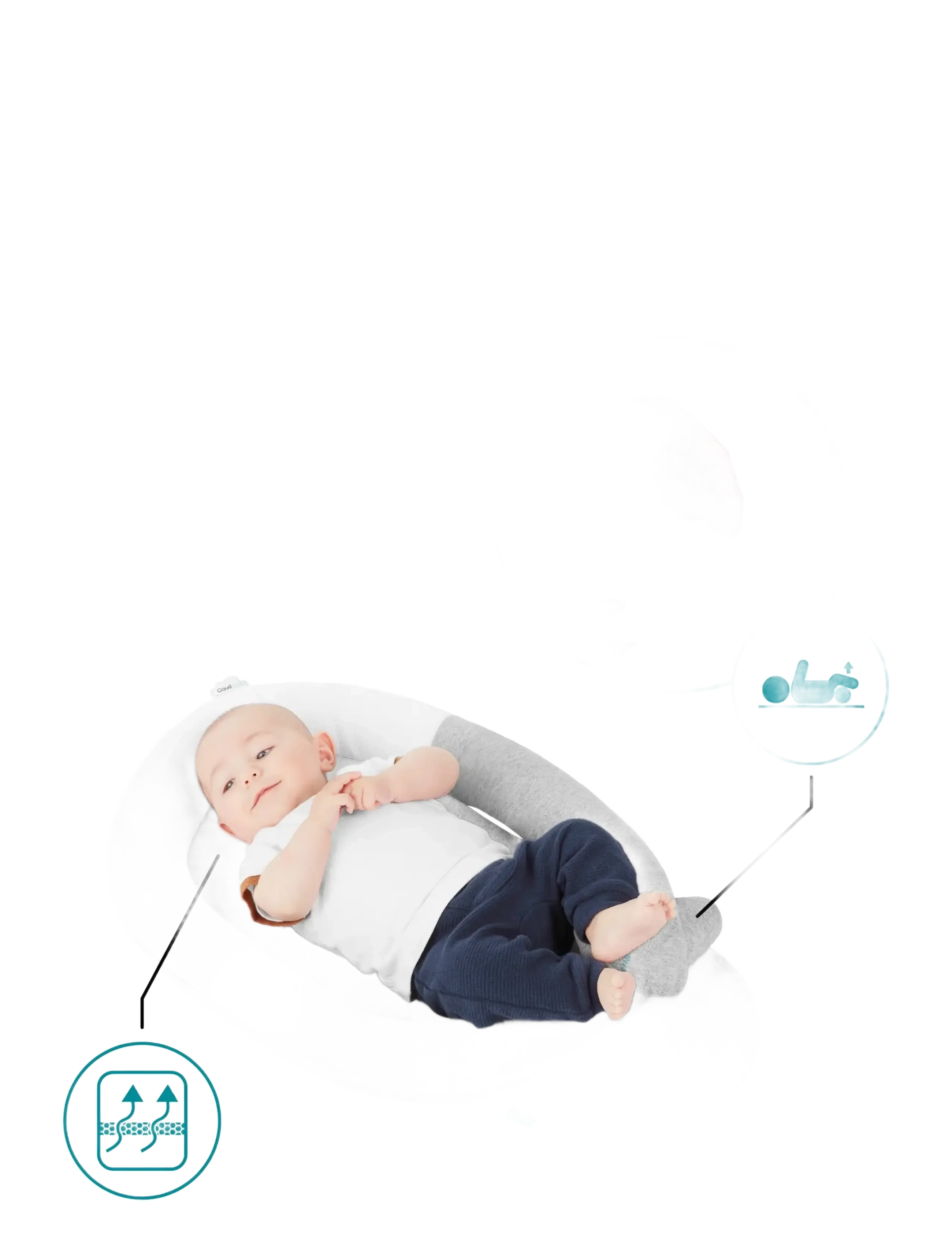 BabyMoov - CLOUDNEST - ligzdiņas - grey - 3