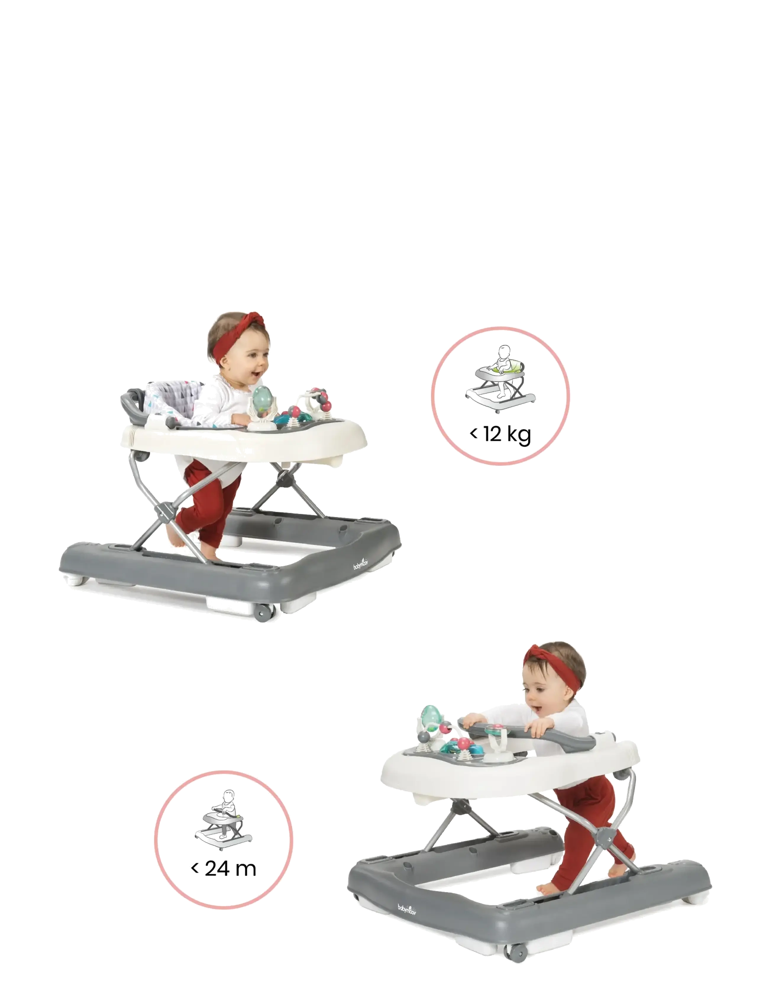 BabyMoov - 2-IN-1 WALKER - gåstole - grey - 2