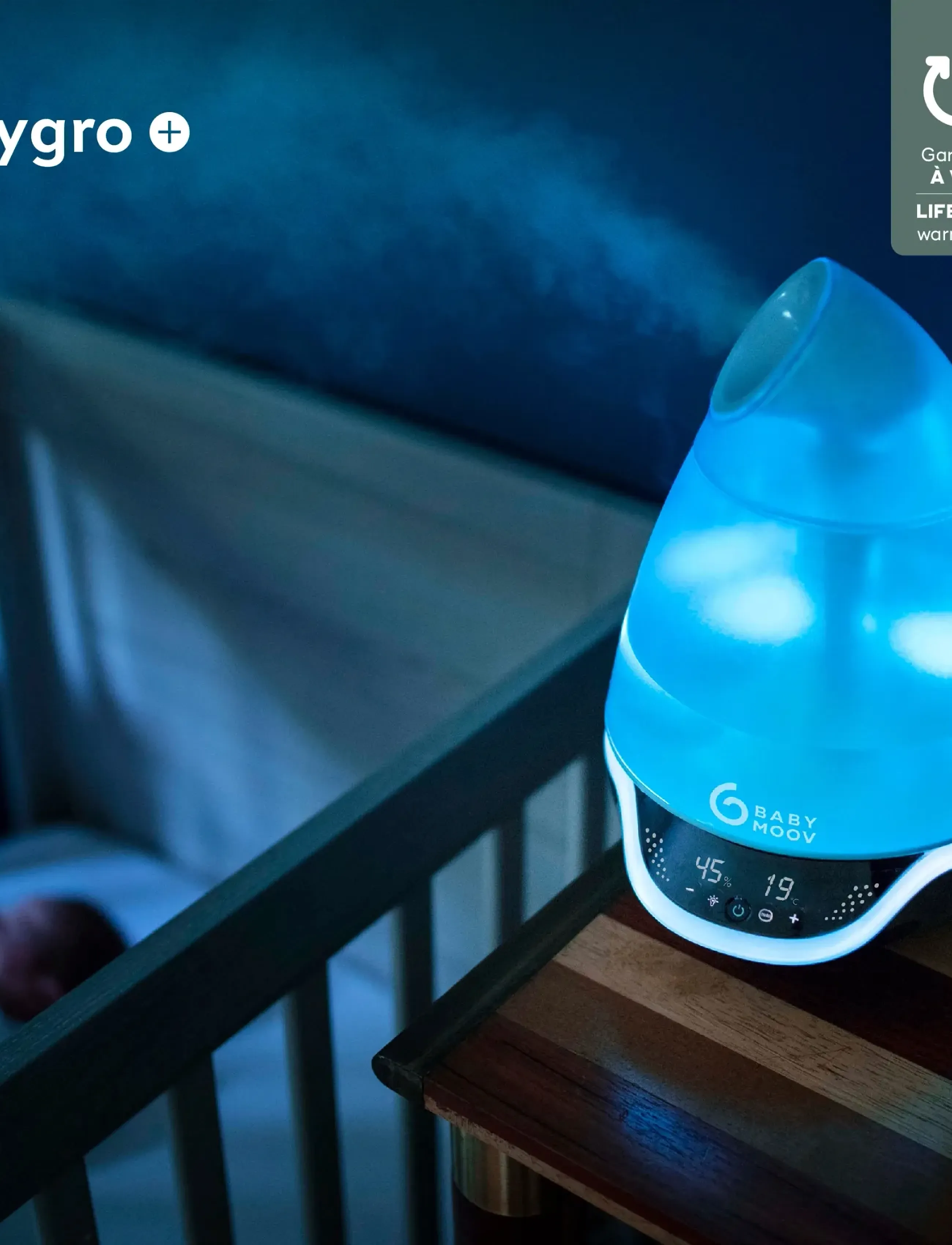 BabyMoov Hygro+, One Size, Lighting, Blau - Night Lamps, Kinder