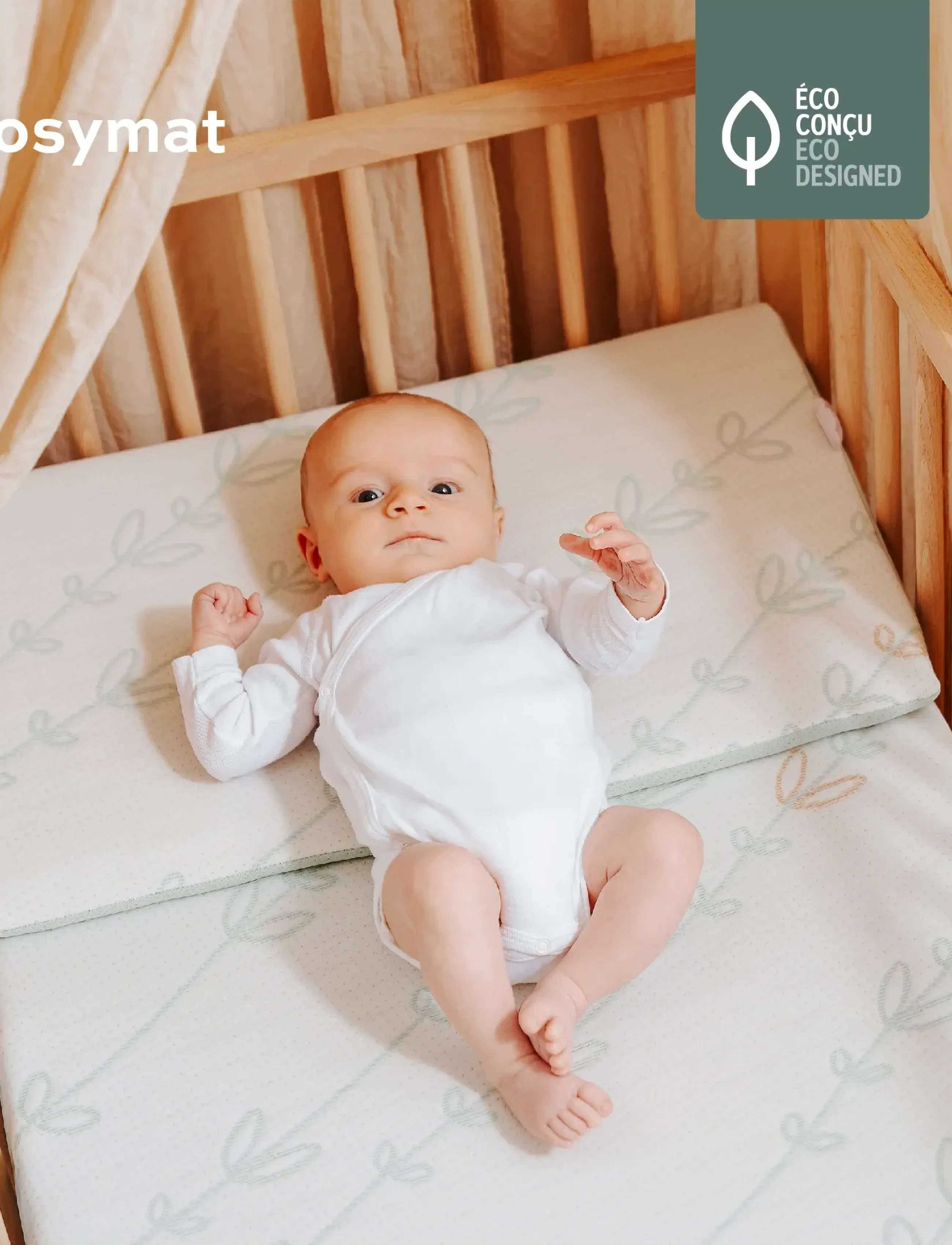BabyMoov Cosymat Anti-Bacterial, One Size, Baby Beds & Accessories, Weiß - Bed Bumper, Kinder