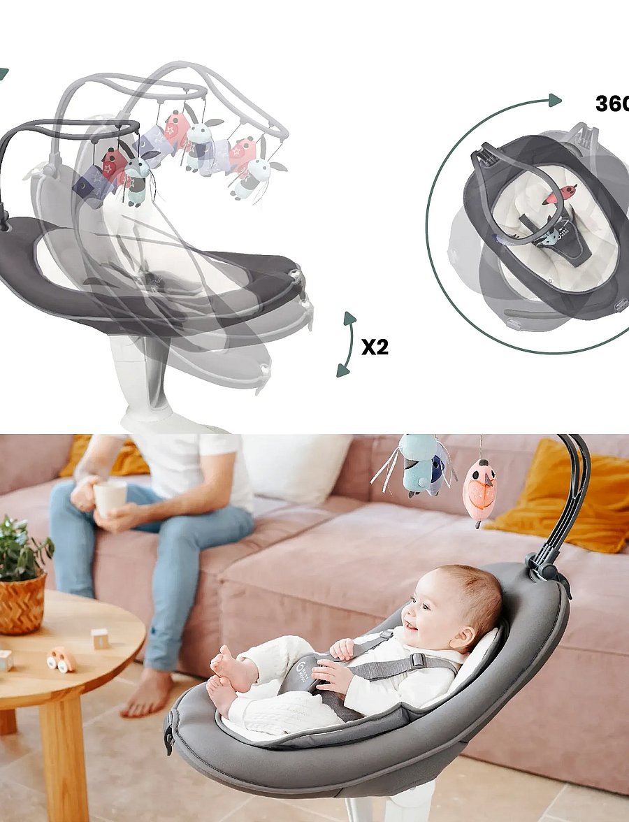BabyMoov - SWOON MOTION ZINC - babywippen - zinc - 4