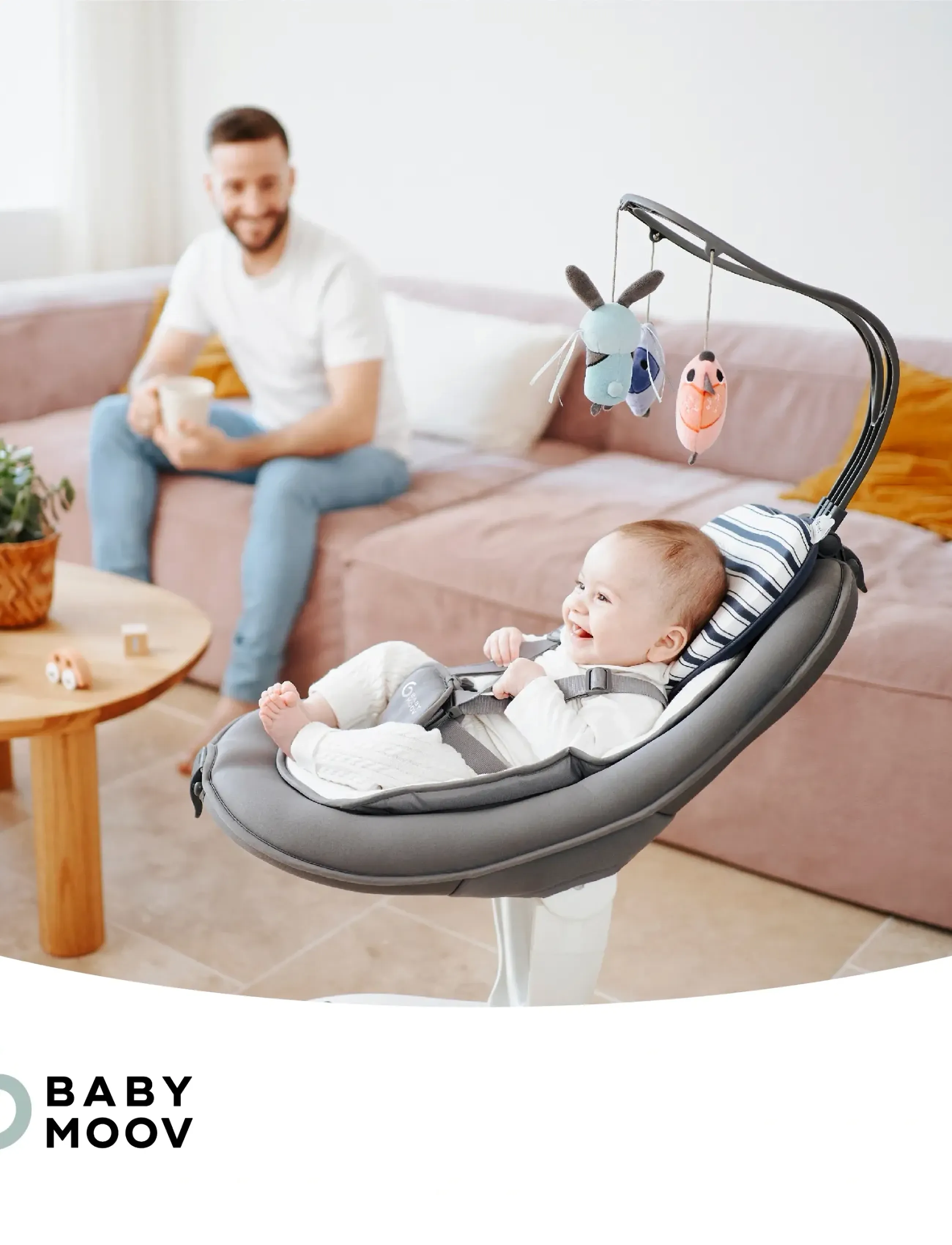 BabyMoov - SWOON MOTION ZINC - babywippen - zinc - 5