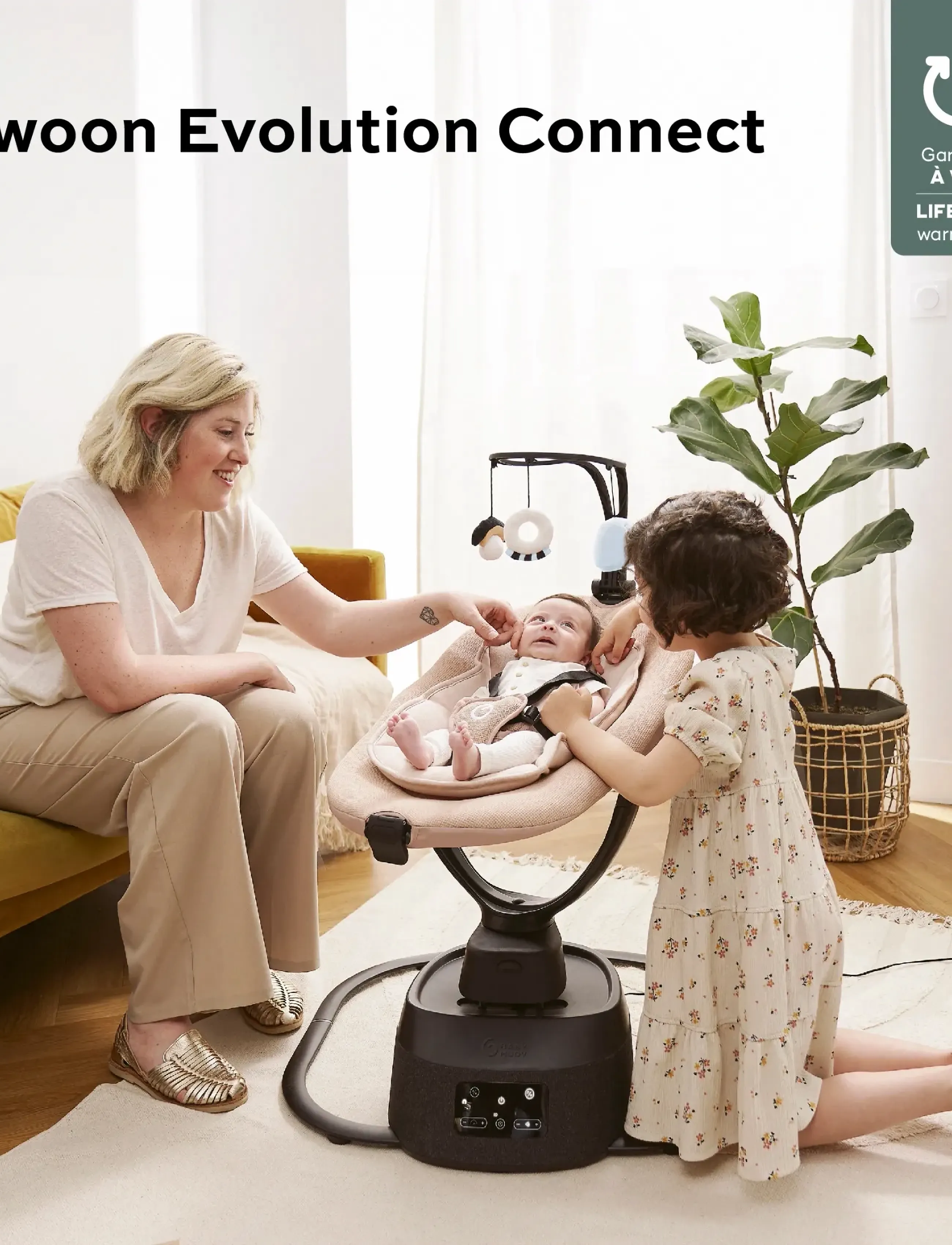 BabyMoov Swoon Evolution Connect Mocca, One Size, Pink, Baby Og Graviditet > Baby Bouncers & Swings, Børn