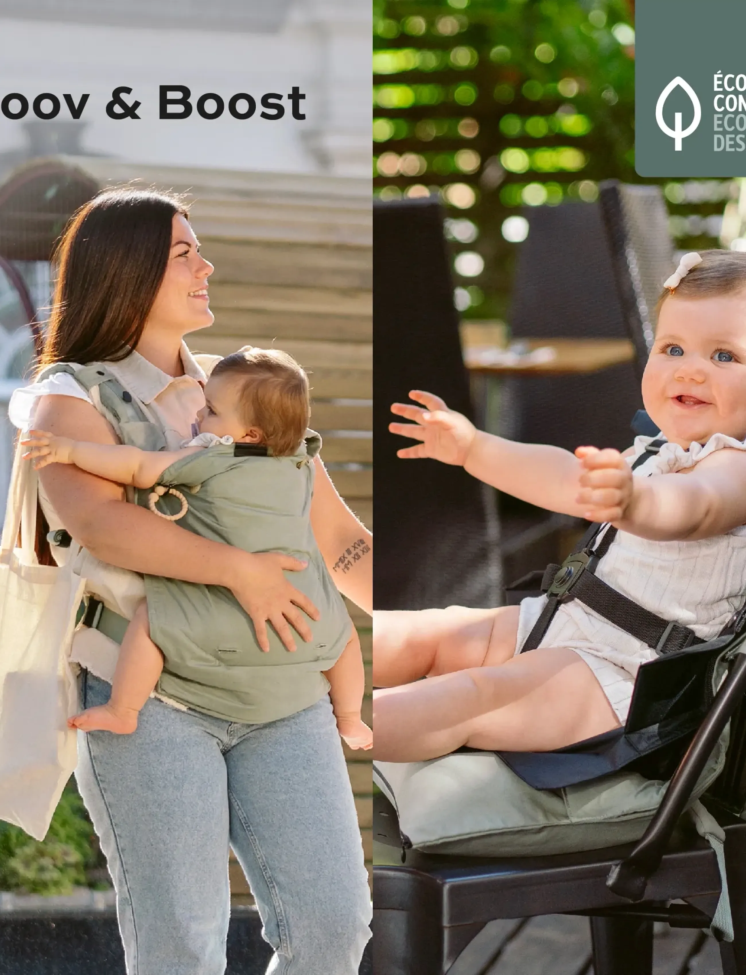 BabyMoov Moov & Boost Sage Green, One Size, Baby Mutterschaft, Grün - Carriers Wraps, Kinder