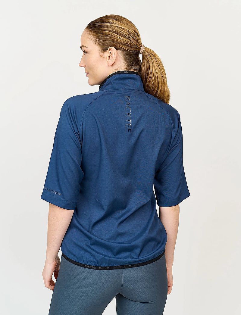 BACKTEE - Ladies 80G S/S Packable Shield - golfijakid - navy - 2