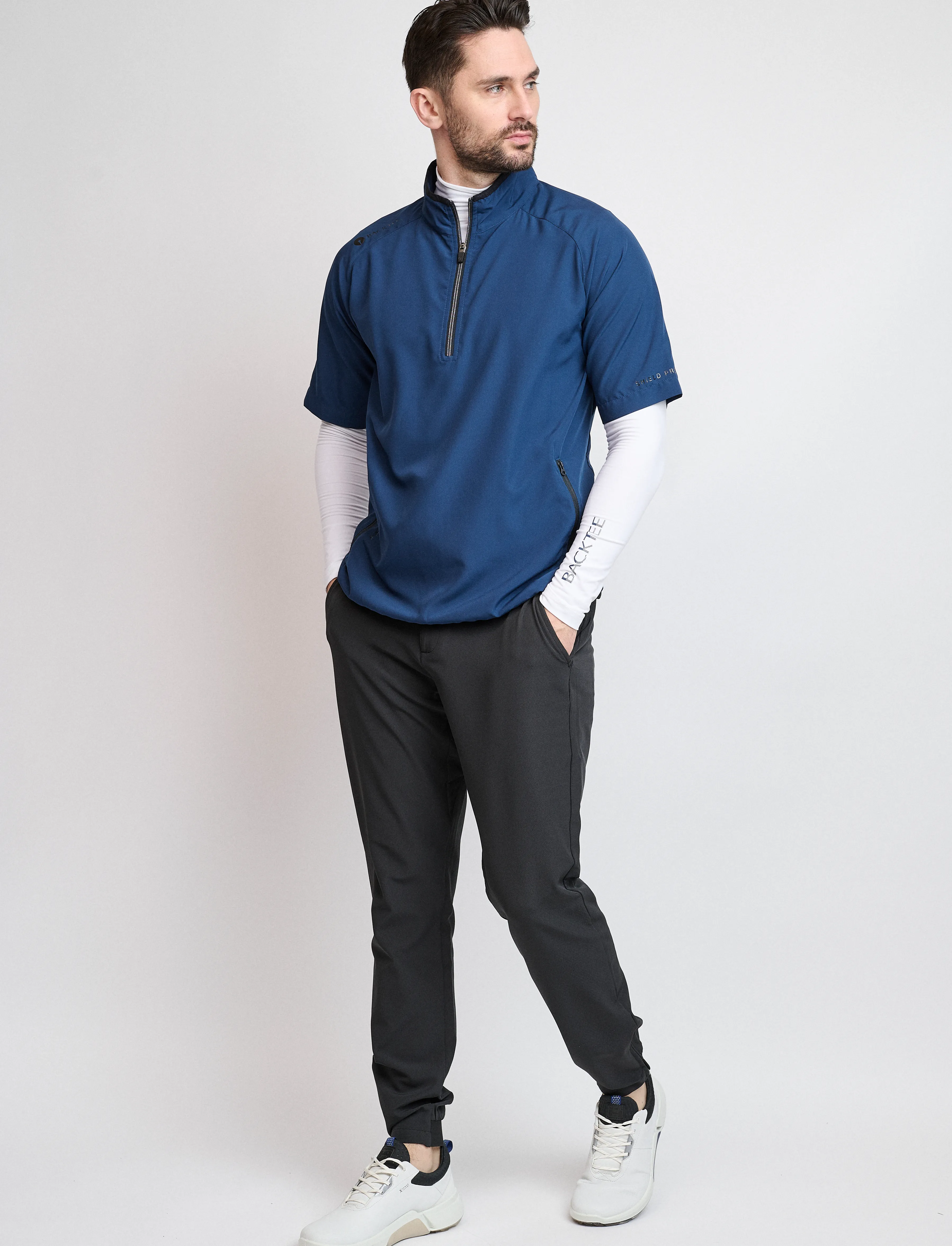 BACKTEE - Mens 80 G Short Sleeve Packable Shield - golfo striukės - navy - 3