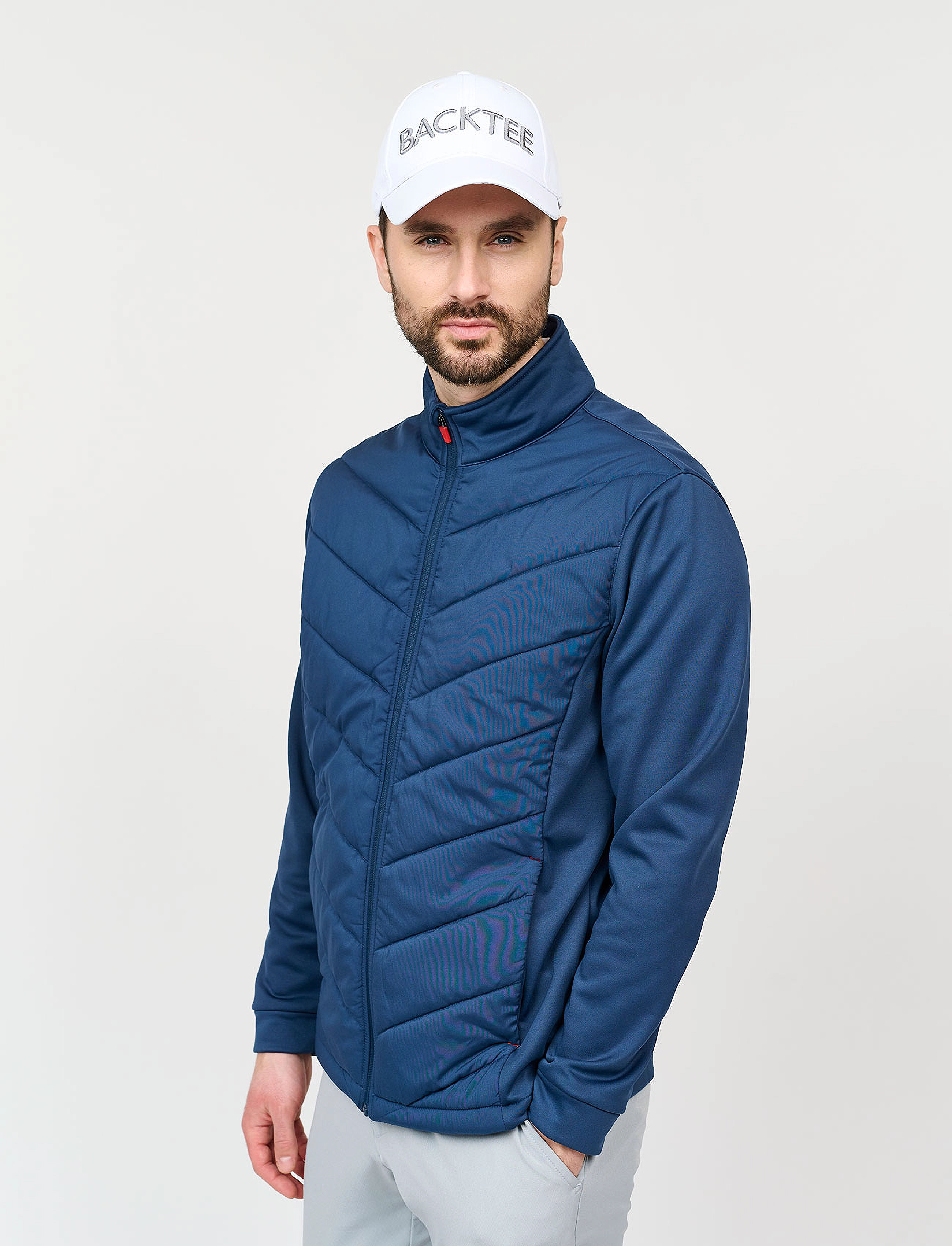 BACKTEE Mens Hybrid Jacket, 3XL, Sport Jackets, Marineblau - Golf Männerswear