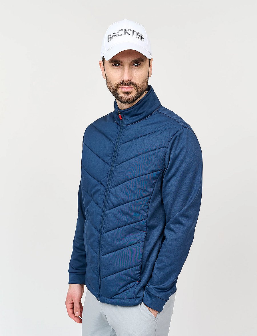 BACKTEE - Mens Hybrid Jacket - golfjakker - navy - 0