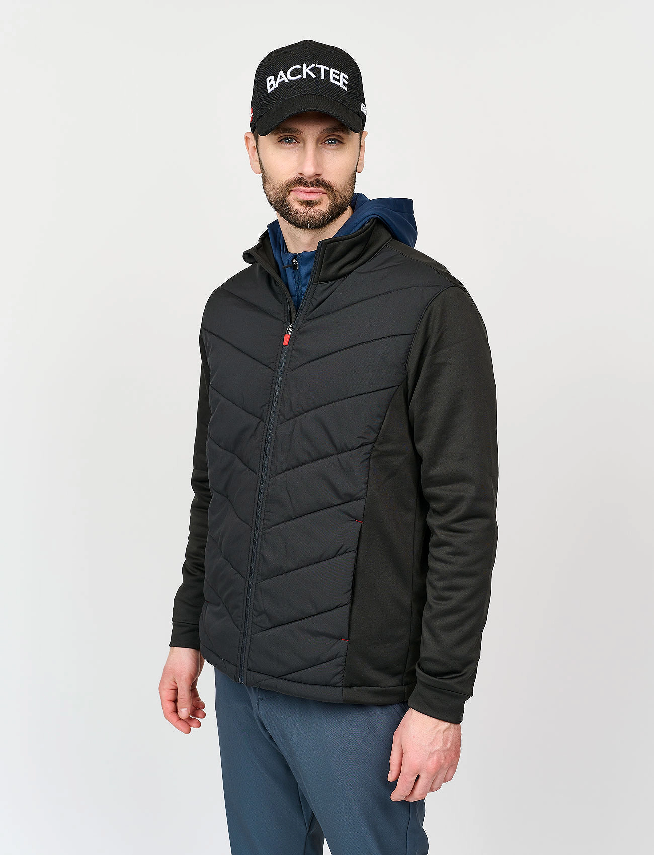 BACKTEE Mens Hybrid Jacket, XXL, Sport Jackets, Schwarz - Golf Männerswear