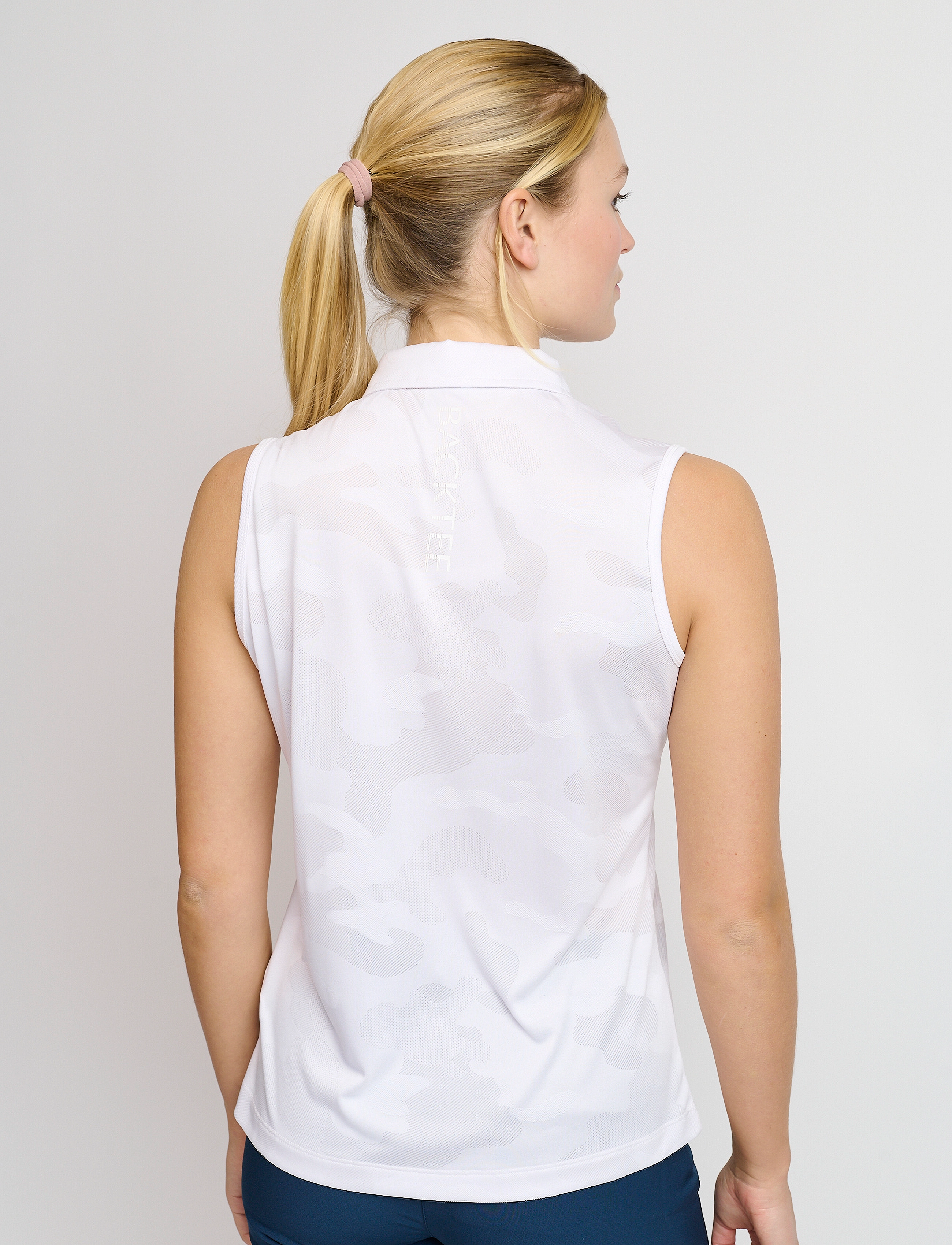 BACKTEE - Ladies Camou Top - sport tops - optical white - 2
