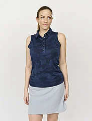 BACKTEE - Ladies Camou Top - poloshirts - navy - 1