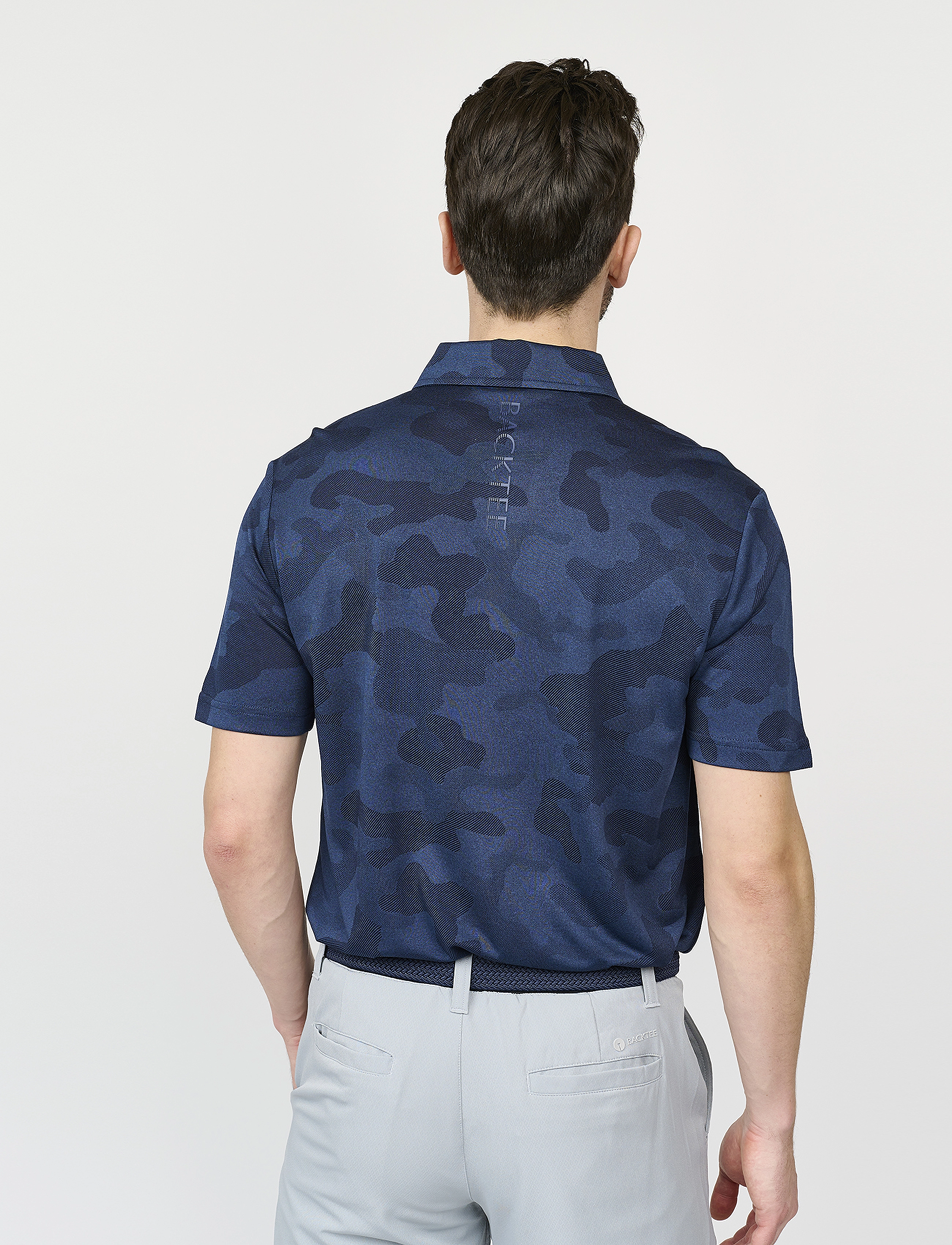 BACKTEE - Mens Camou Polo - topit & t-paidat - navy - 2