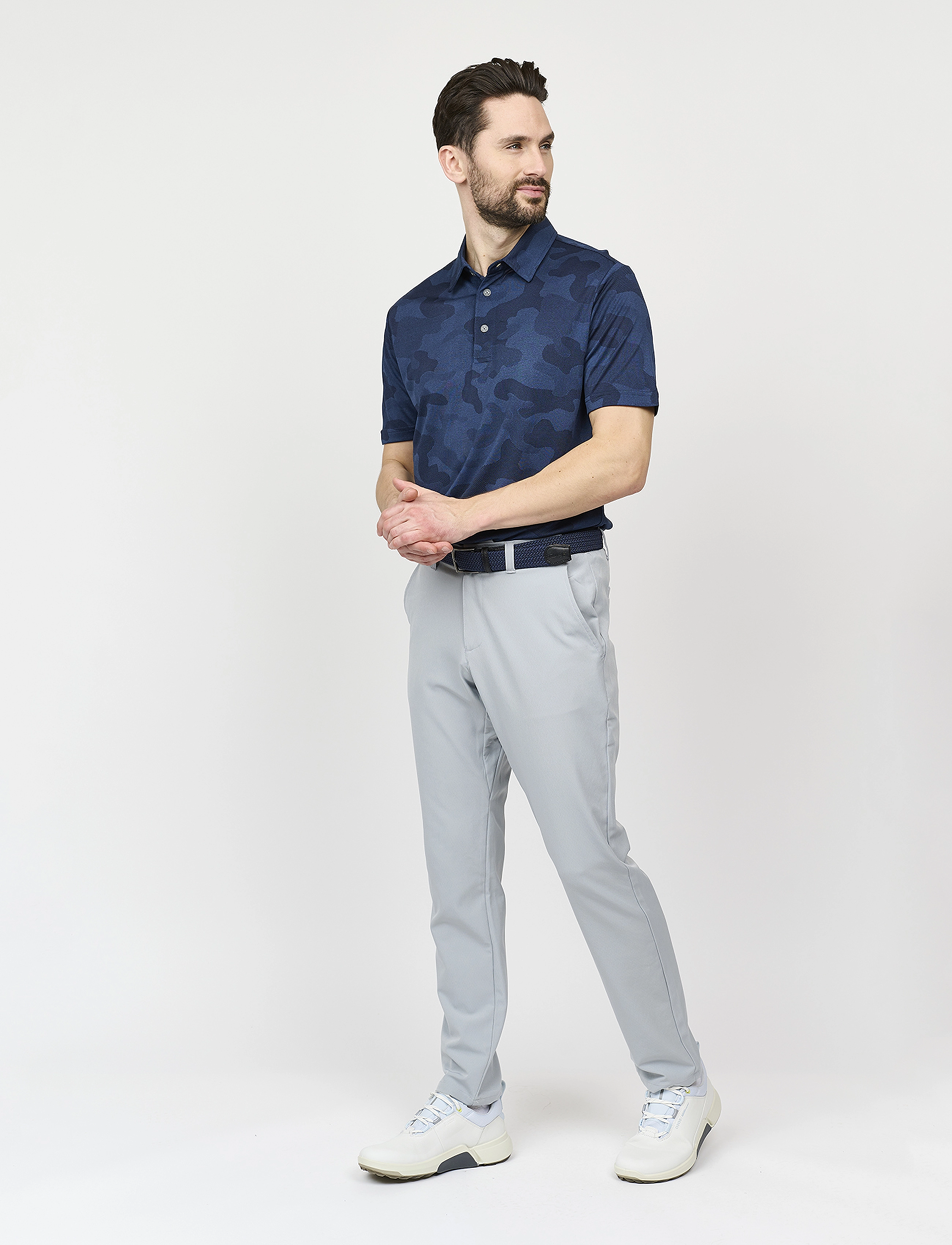 BACKTEE - Mens Camou Polo - topit & t-paidat - navy - 3