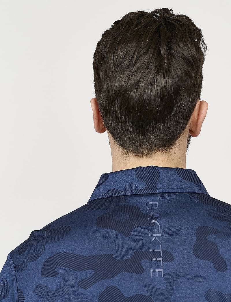BACKTEE - Mens Camou Polo - toppe & t-shirts - navy - 4