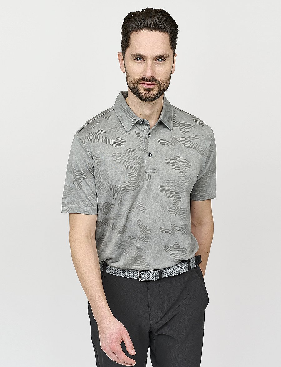 BACKTEE - Mens Camou Polo - oberteile & t-shirts - slate - 0