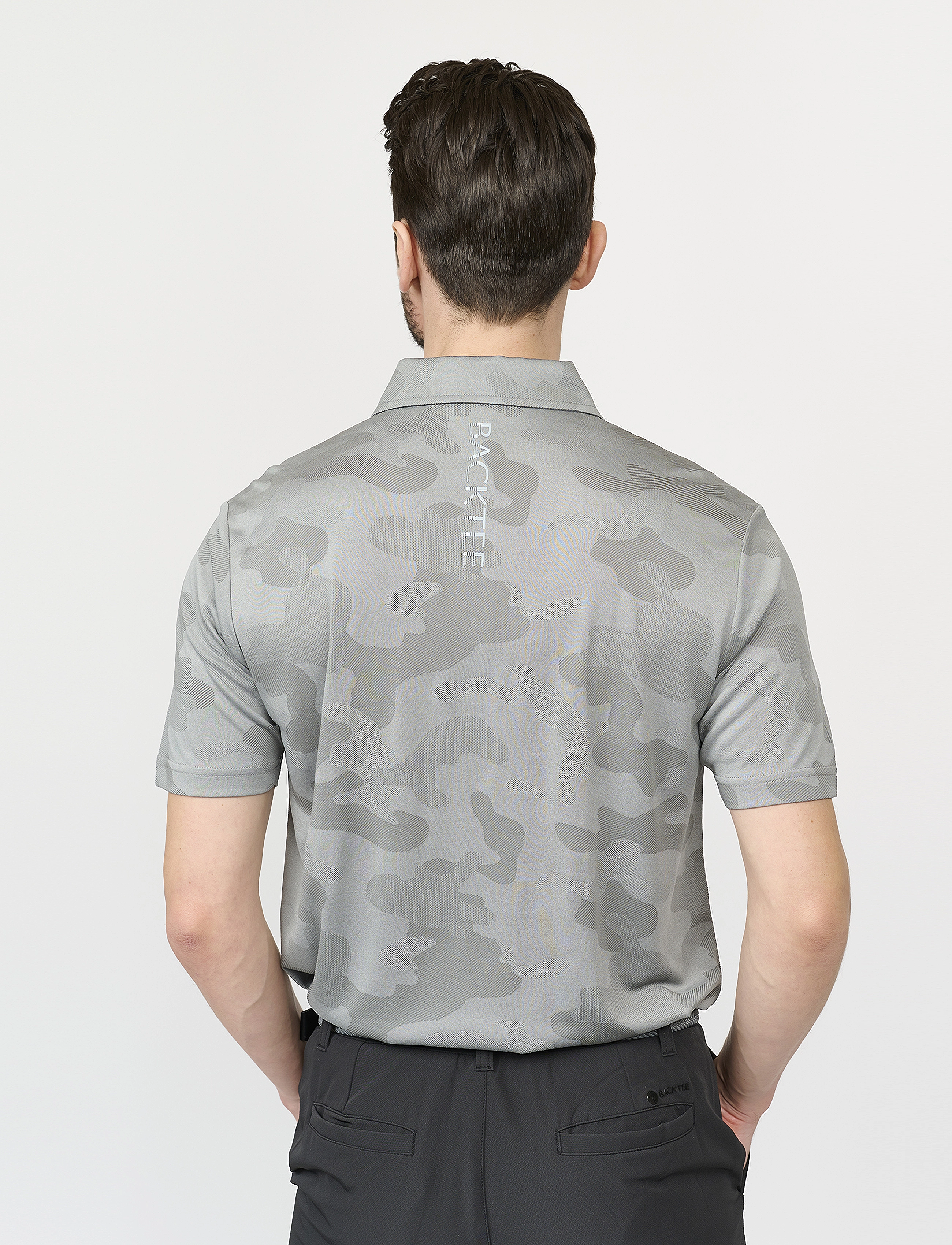 BACKTEE - Mens Camou Polo - oberteile & t-shirts - slate - 2