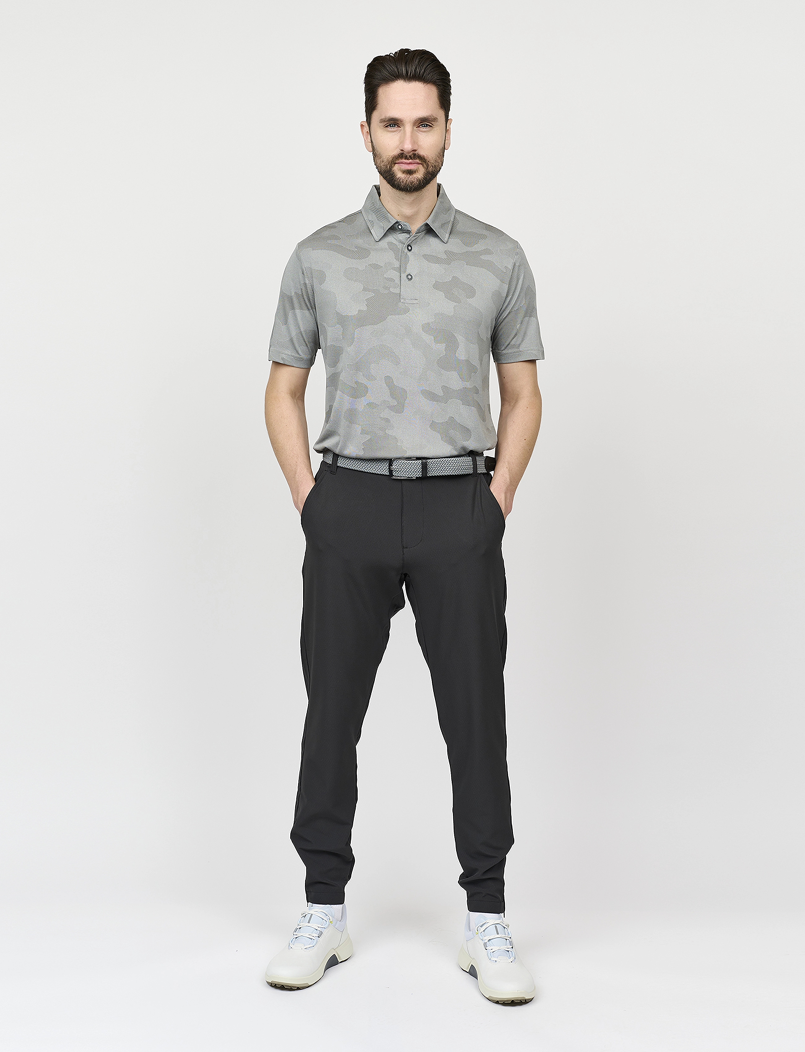 BACKTEE - Mens Camou Polo - oberteile & t-shirts - slate - 3