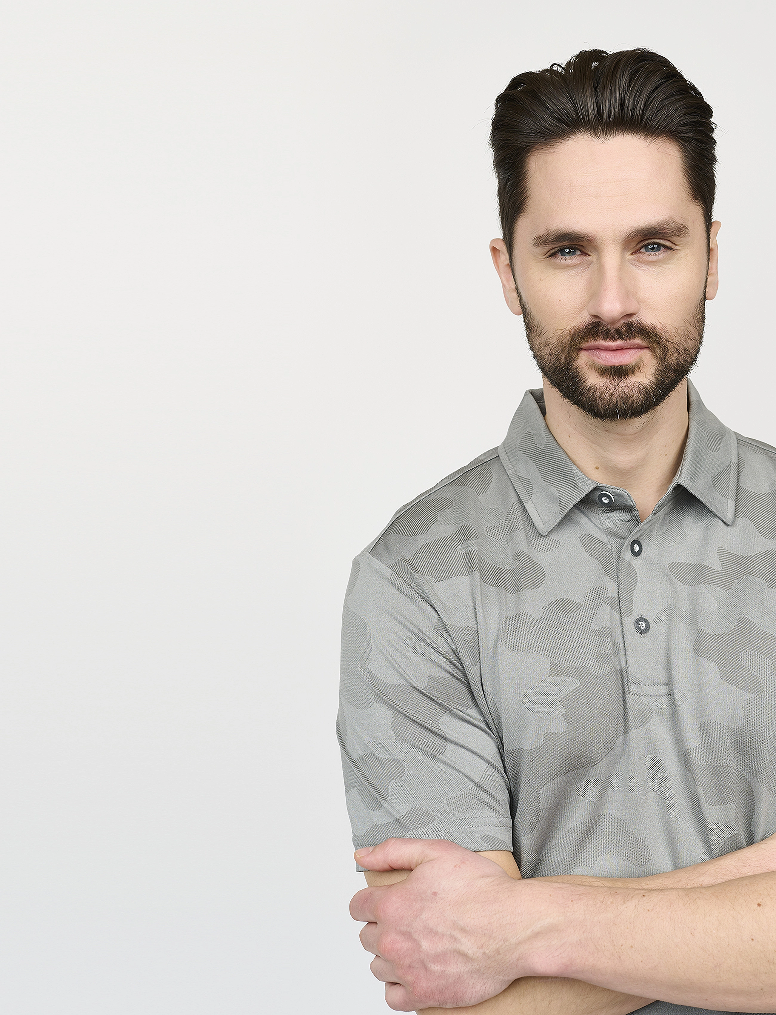 BACKTEE - Mens Camou Polo - oberteile & t-shirts - slate - 4
