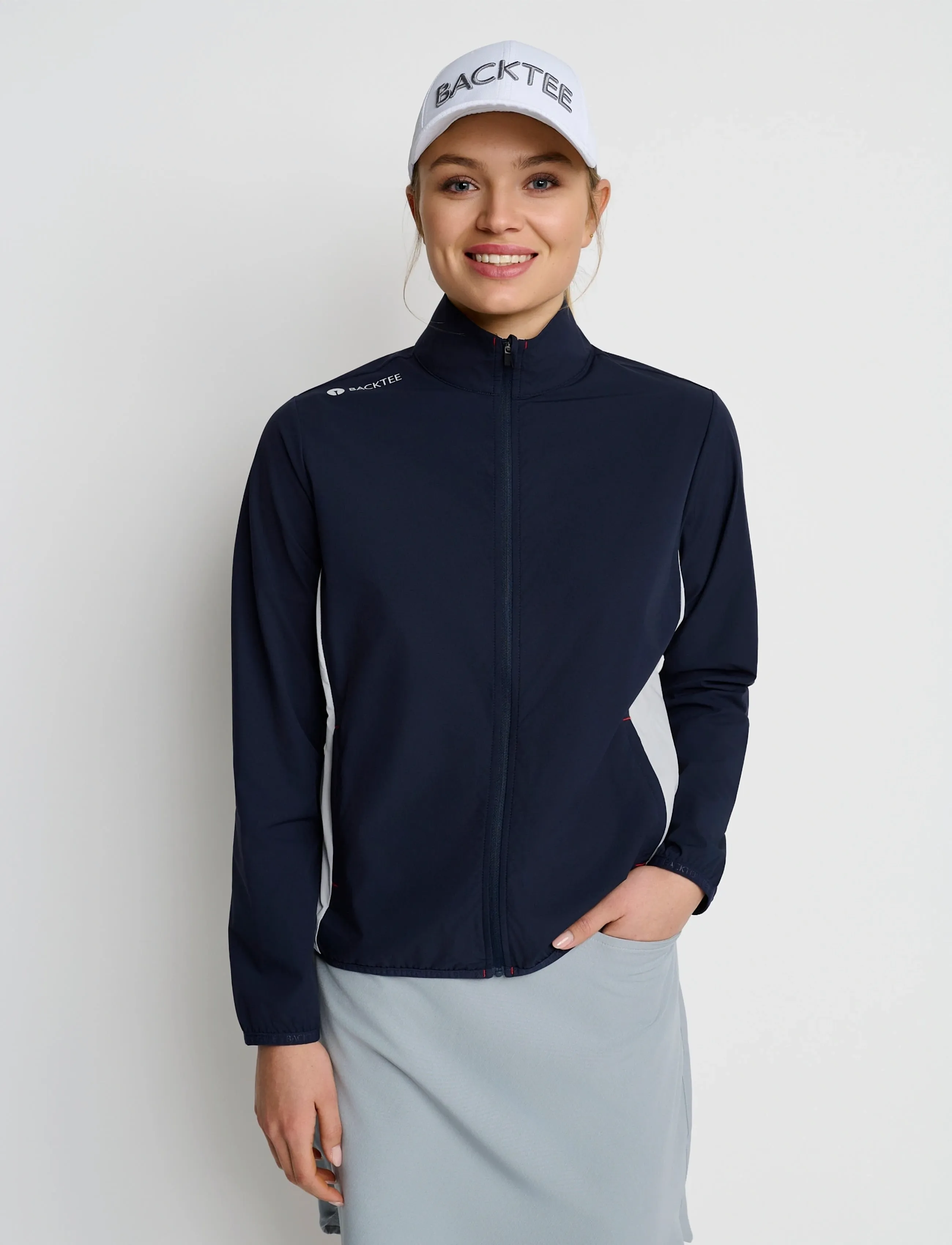 BACKTEE Ladies Windbreaker Jacket, S, Navy, Sport Jackets > Sport Golf Jackets, Dame