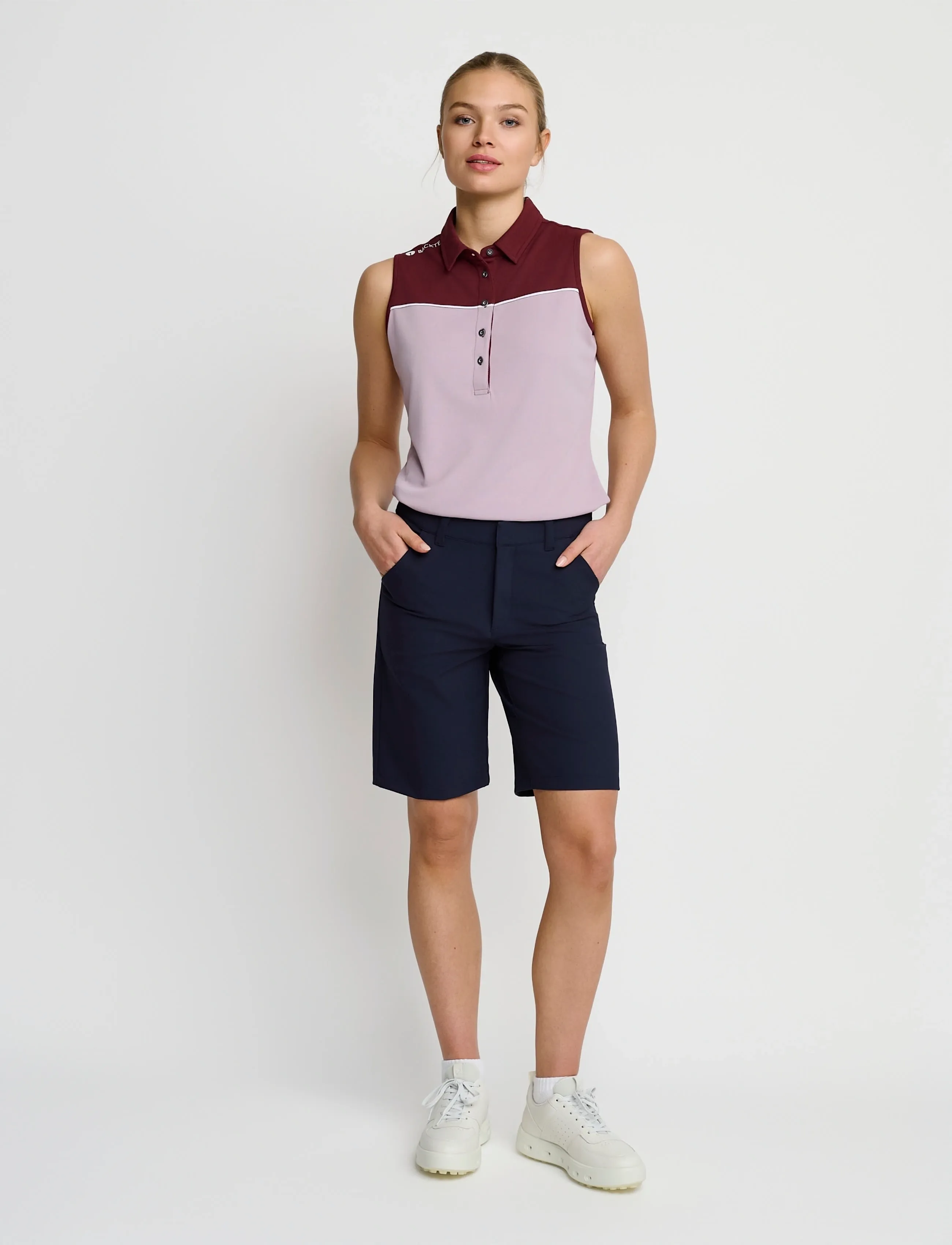 BACKTEE Ladies Hybrid Shorts, 42 50 cm, Navy, Sport Shorts > Sport Golf Shorts, Dame