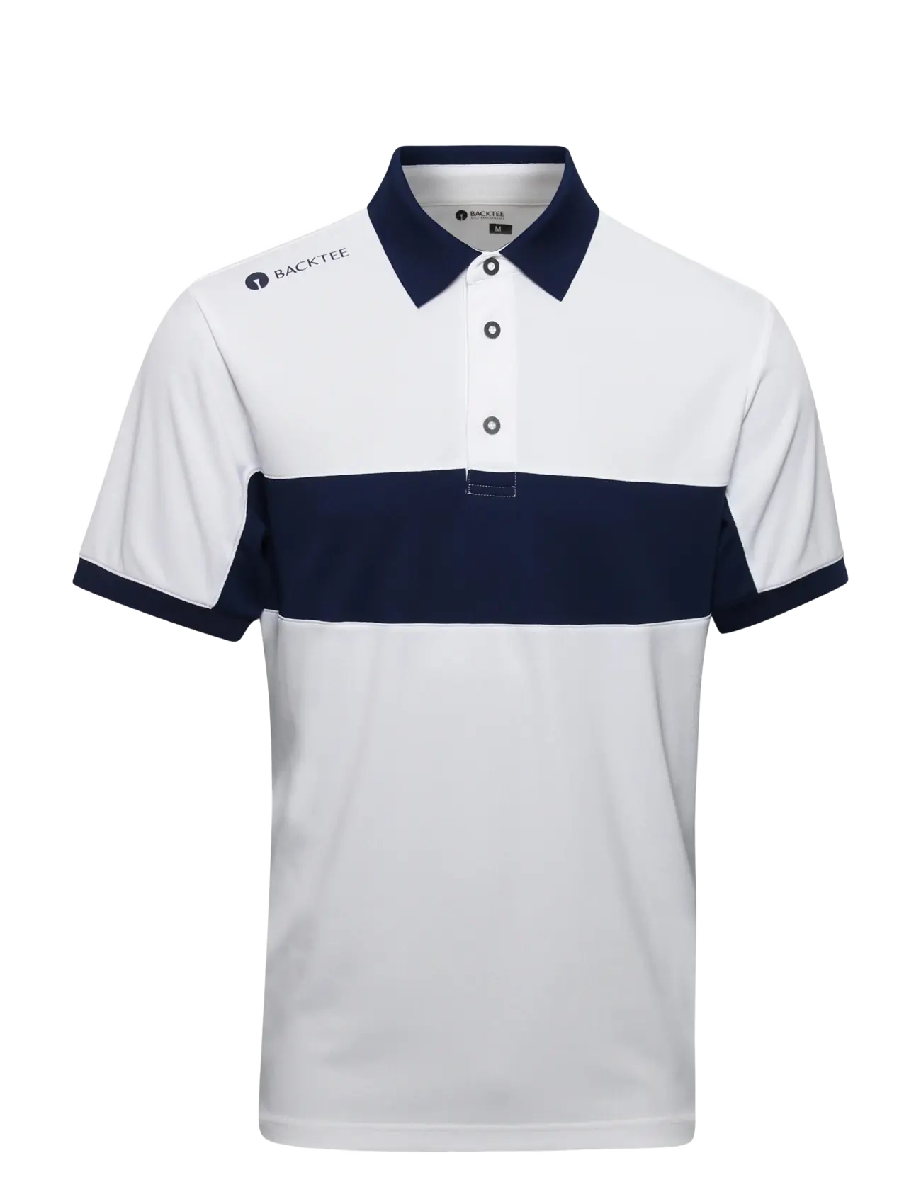 BACKTEE Mens Focus Polo - BACKTEE - WHITE / white