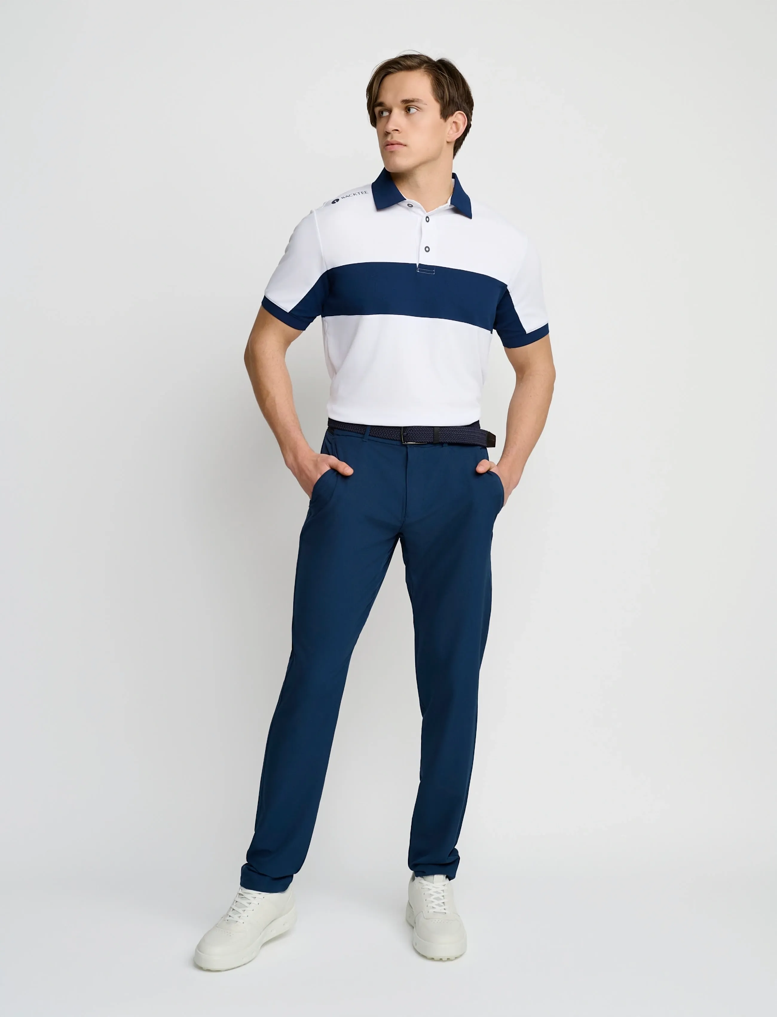 BACKTEE - Mens Focus Polo - polos - white - 3
