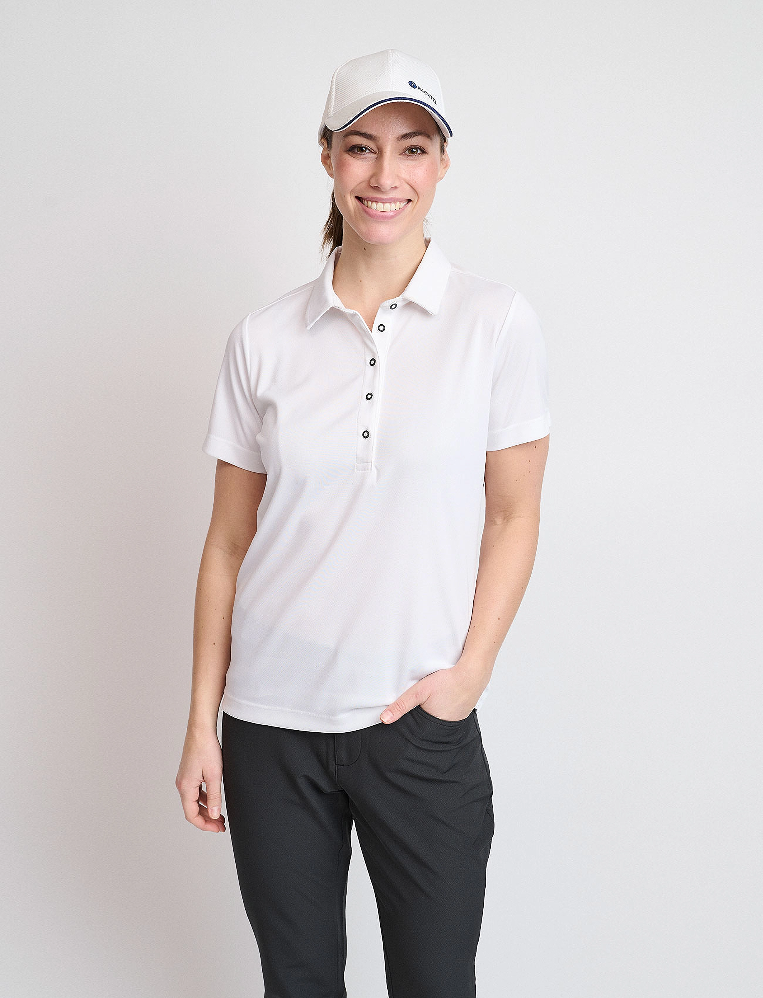 BACKTEE Ladies Performance Polo, XXL, White, Sports Overdele & T-shirts > Sport Polos, Dame